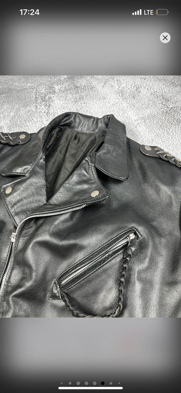 Leather Rare Vintage 80s Leather Biker Jacket England Punk Style Size US L / EU 52-54 / 3 - 11 Thumbnail