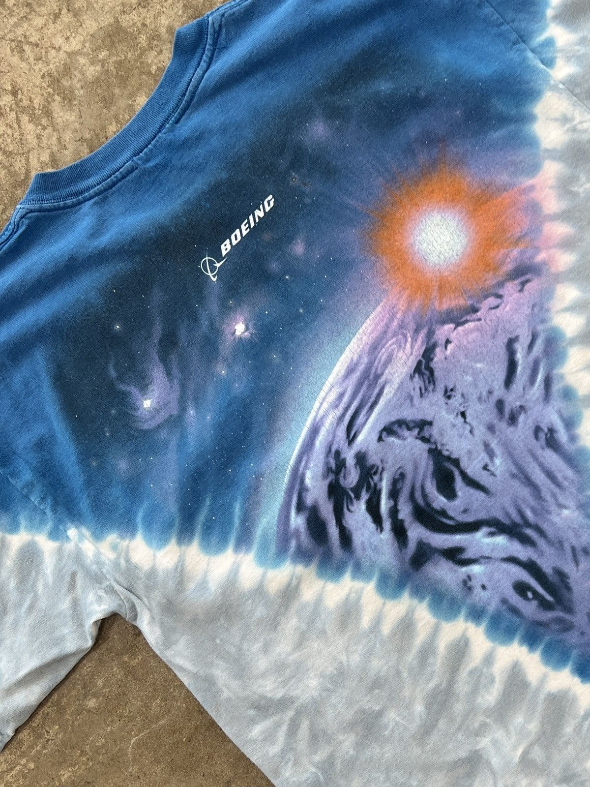 Vintage Vintage Boeing Rocketship NASA Take off Tie Dye Tee Medium Size US M / EU 48-50 / 2 - 4 Thumbnail