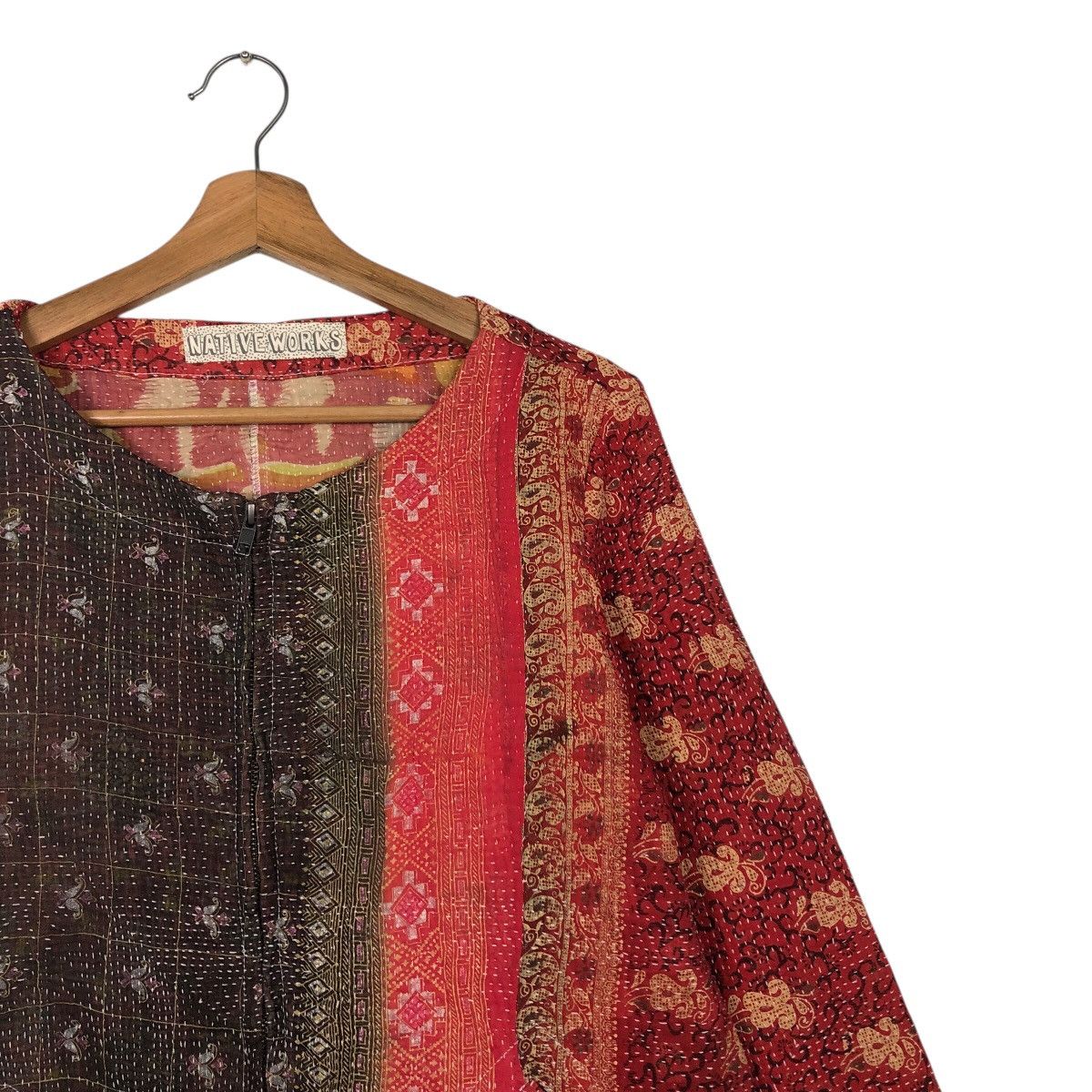 Japanese Brand Native Works Reworked Patchwork Quilted Jacket Size M / US 6-8 / IT 42-44 - 7 Thumbnail