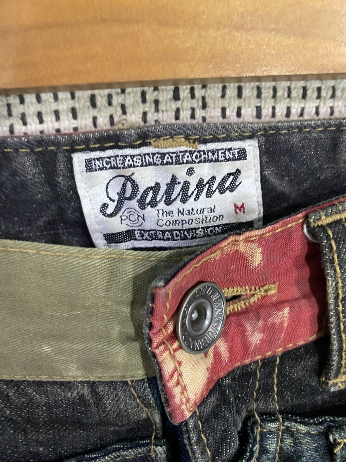 Japanese Brand Japanase brand patina double waist multizip denim pant Size US 31 - 12 Thumbnail