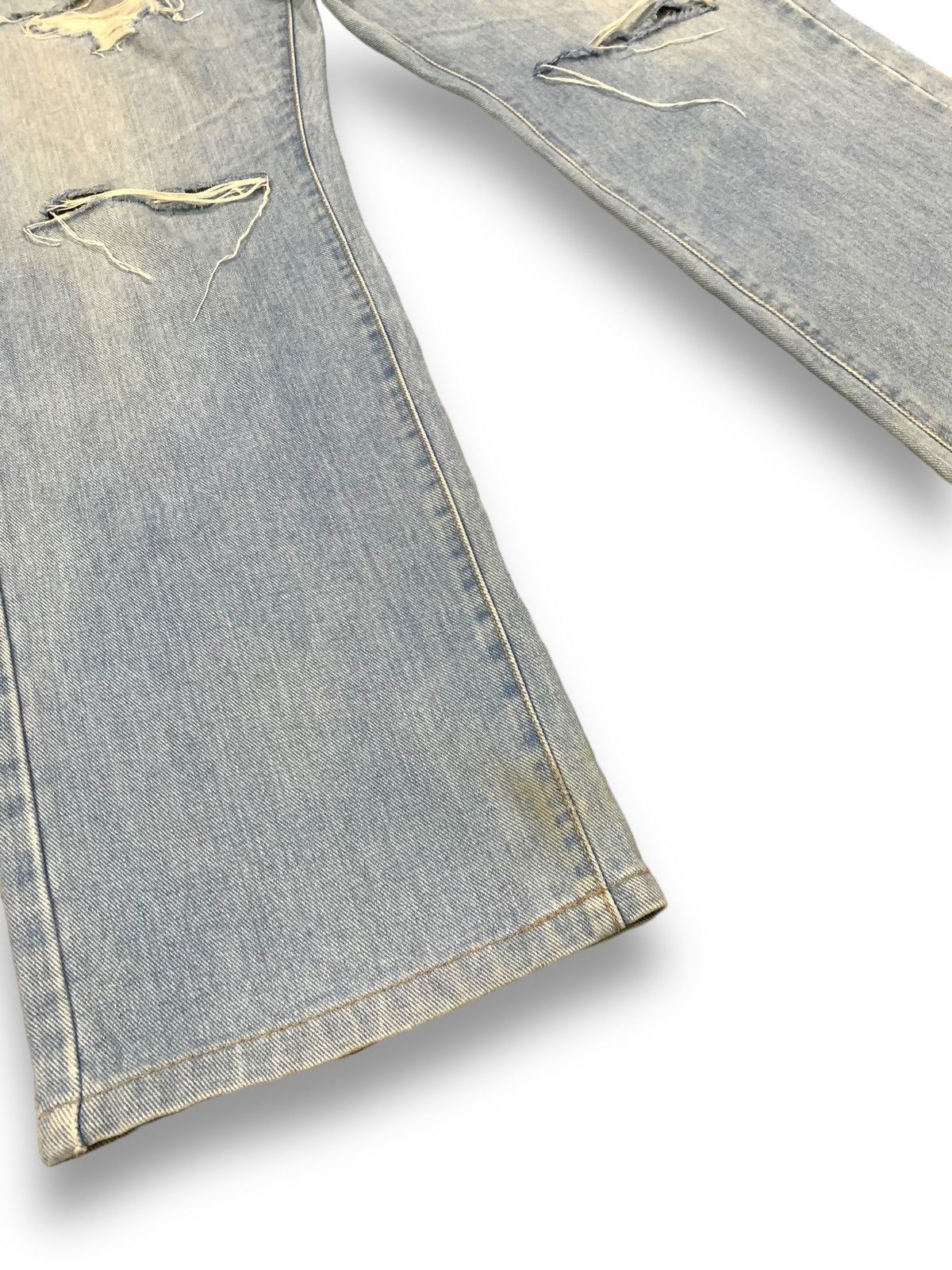 Big John Vintage 90s Big John Blue Wash Baggy Distressed Jeans Size US 31 - 9 Thumbnail