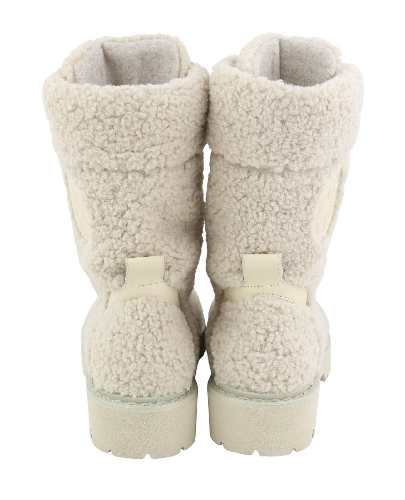 Bally NINNI EU38 Ivory Shearling Laced Mid Top Boots 88405 Size US 7 / IT 37 - 8 Thumbnail