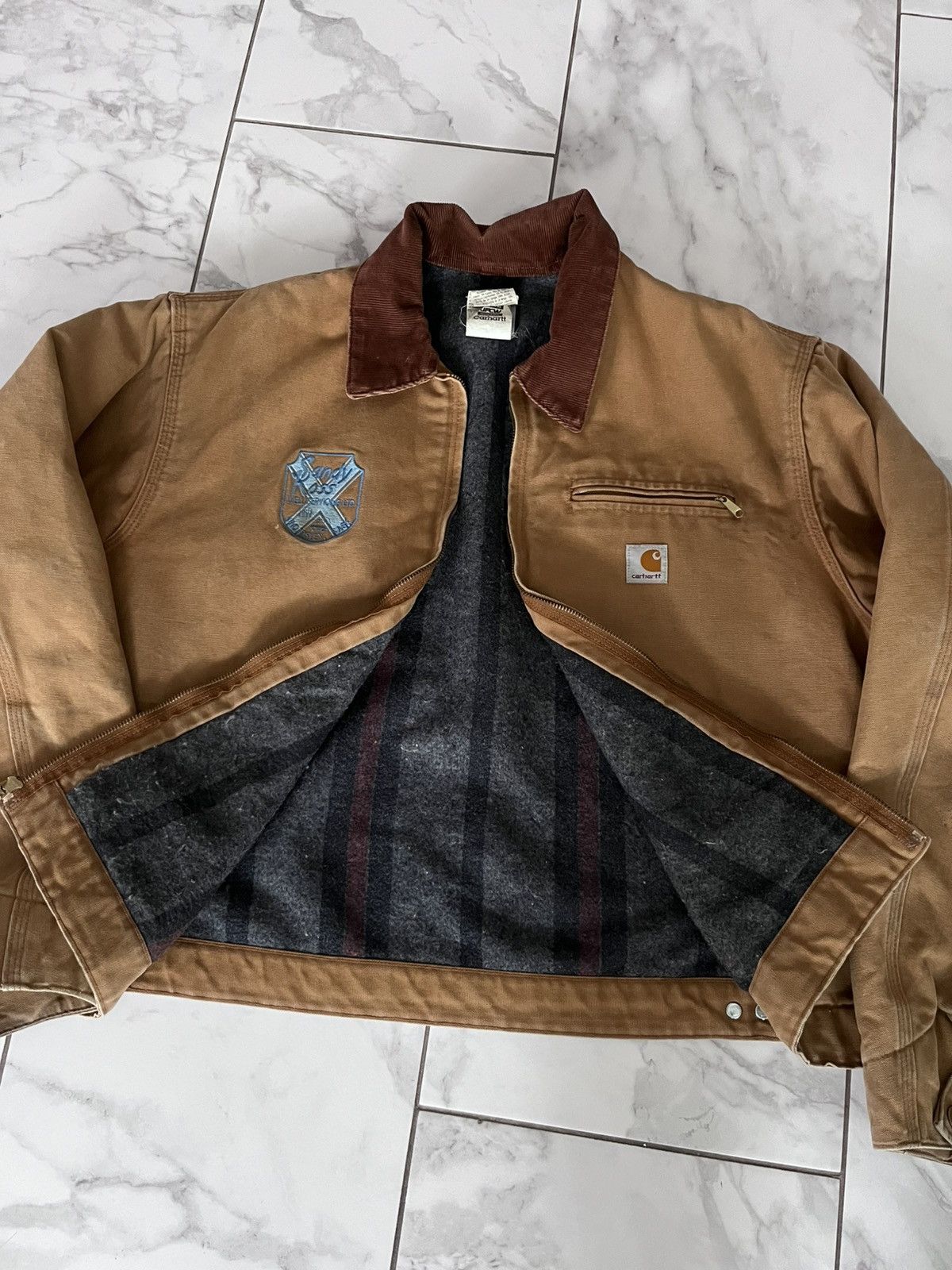 Carhartt Vintage Carhartt Detroit J01 BRN Blanket Lined Canvas Jacket Size US L / EU 52-54 / 3 - 4 Thumbnail