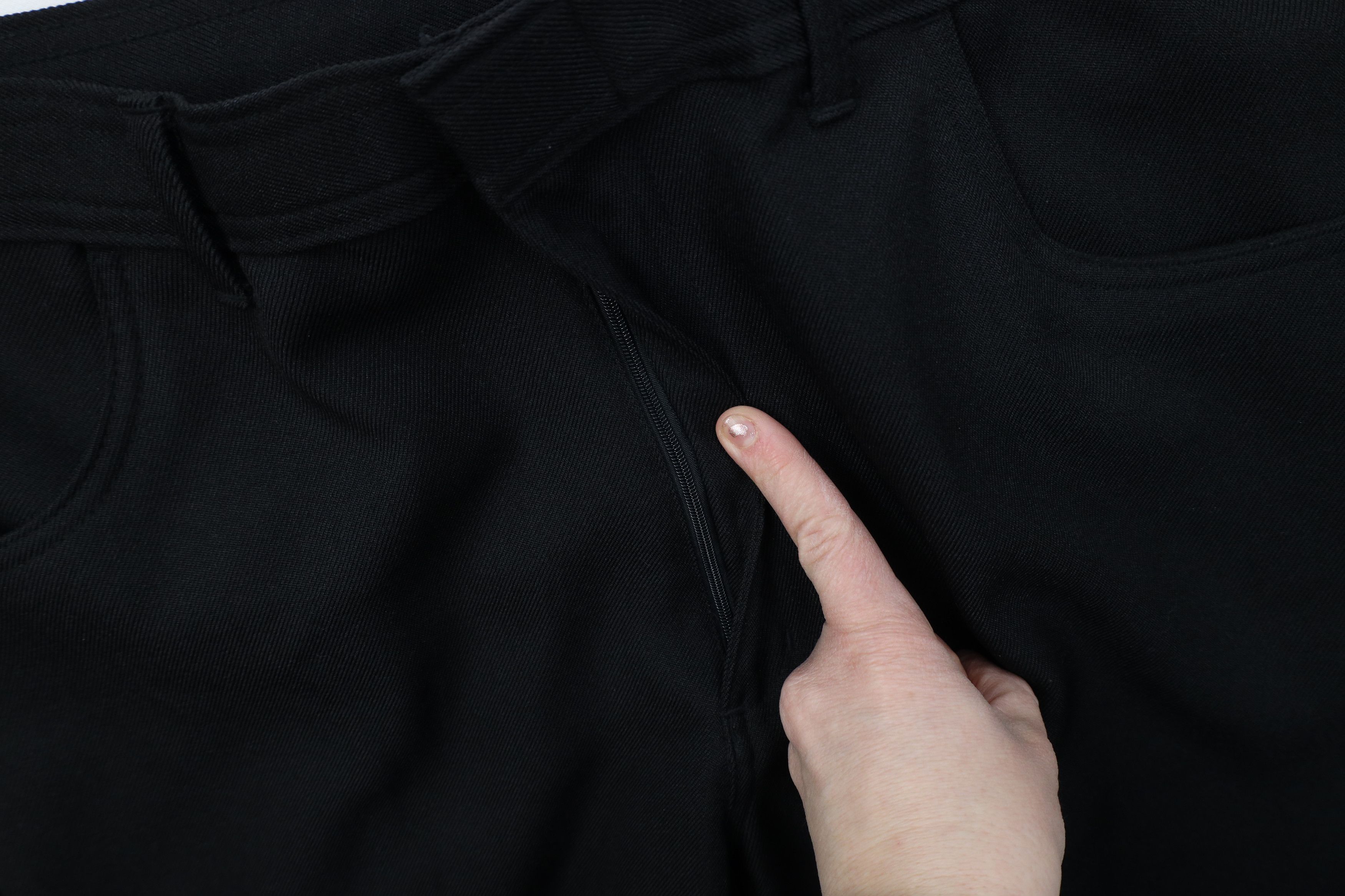 Vintage Vintage 90s Streetwear Flared Wide Leg Chino Pants Black Size US 36 / EU 52 - 6 Thumbnail