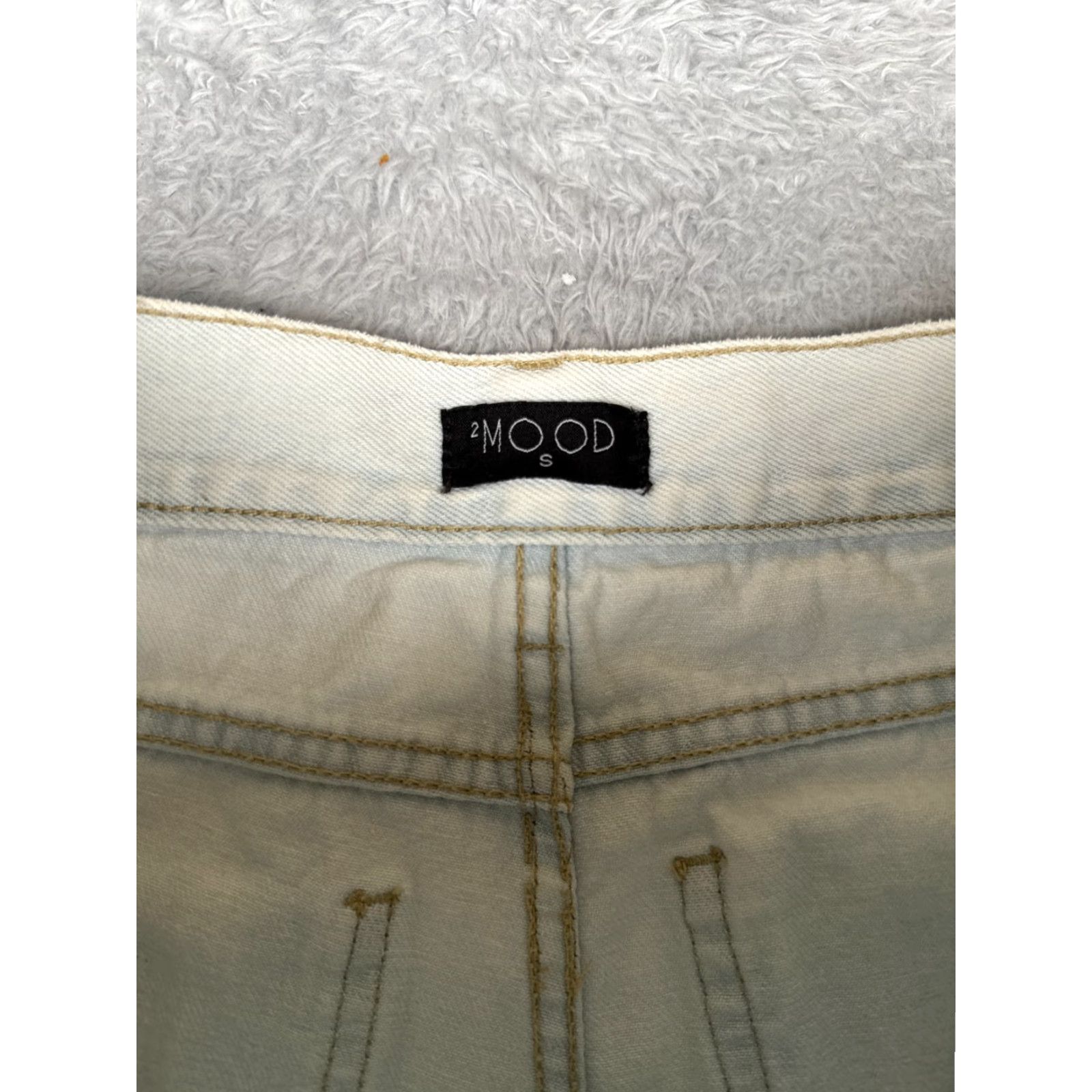 Vintage 2Mood Jeans Women Small Blue Denim Wide Leg High Rise Cotton Light Wash 27x28 Size 27" / US 4 / IT 40 - 6 Thumbnail