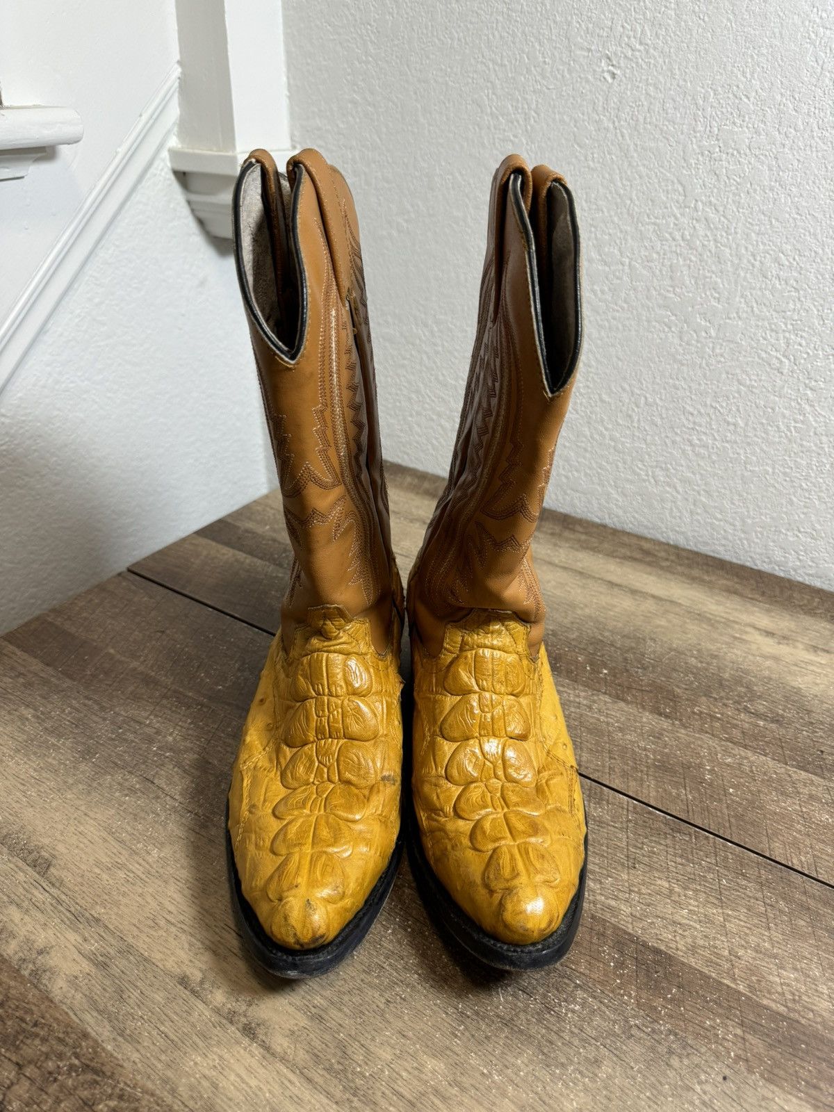 Other Linea De Oro Men’s Leather Western Cowboy Boots Size 8.5 Size US 8.5 / EU 41-42 - 2 Thumbnail