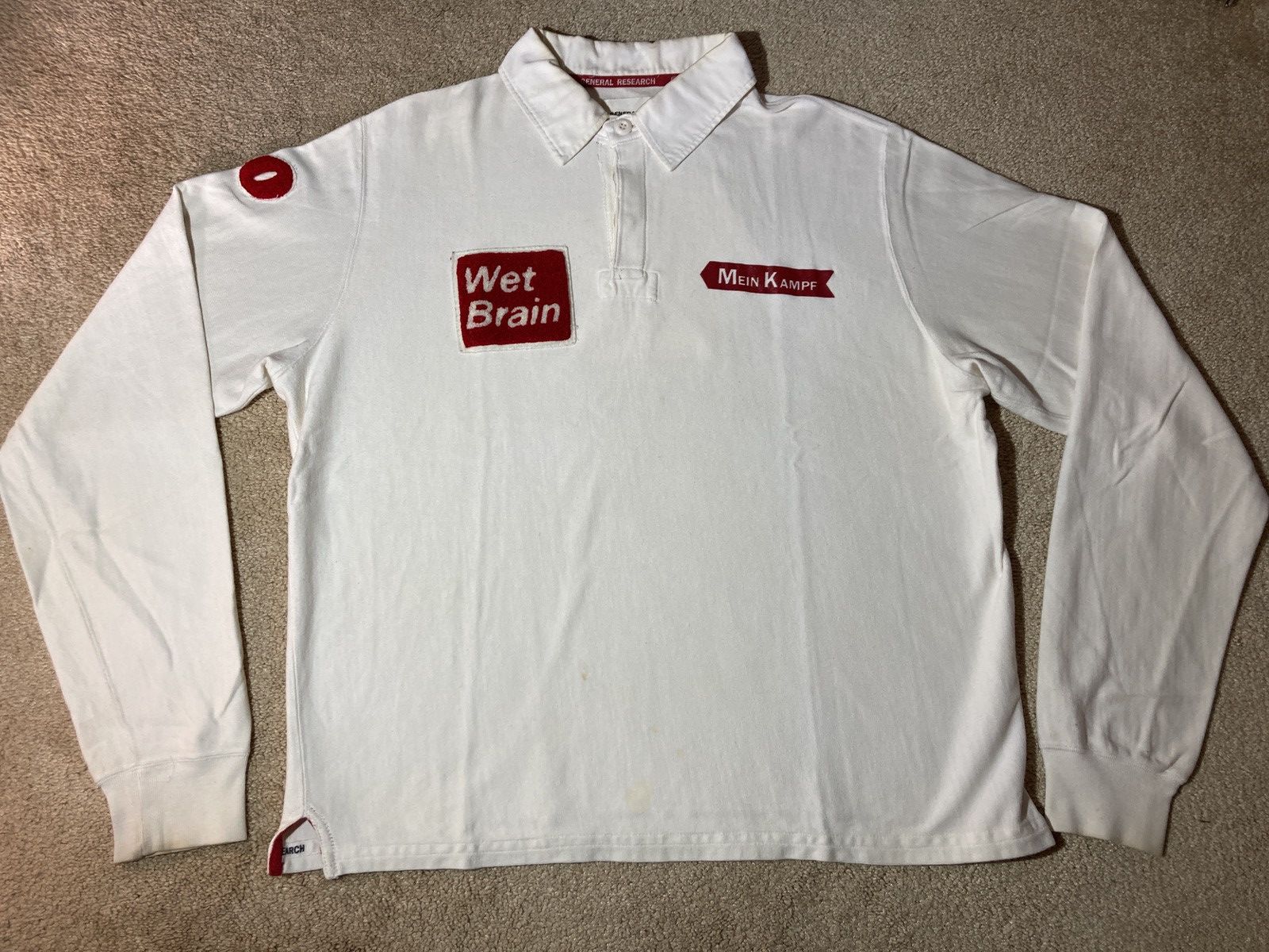 General Research × Japanese Brand × Vintage 1998 General Research Rugby Wet Brain Mein Kampf Right Ballo Size US M / EU 48-50 / 2 - 2 Thumbnail