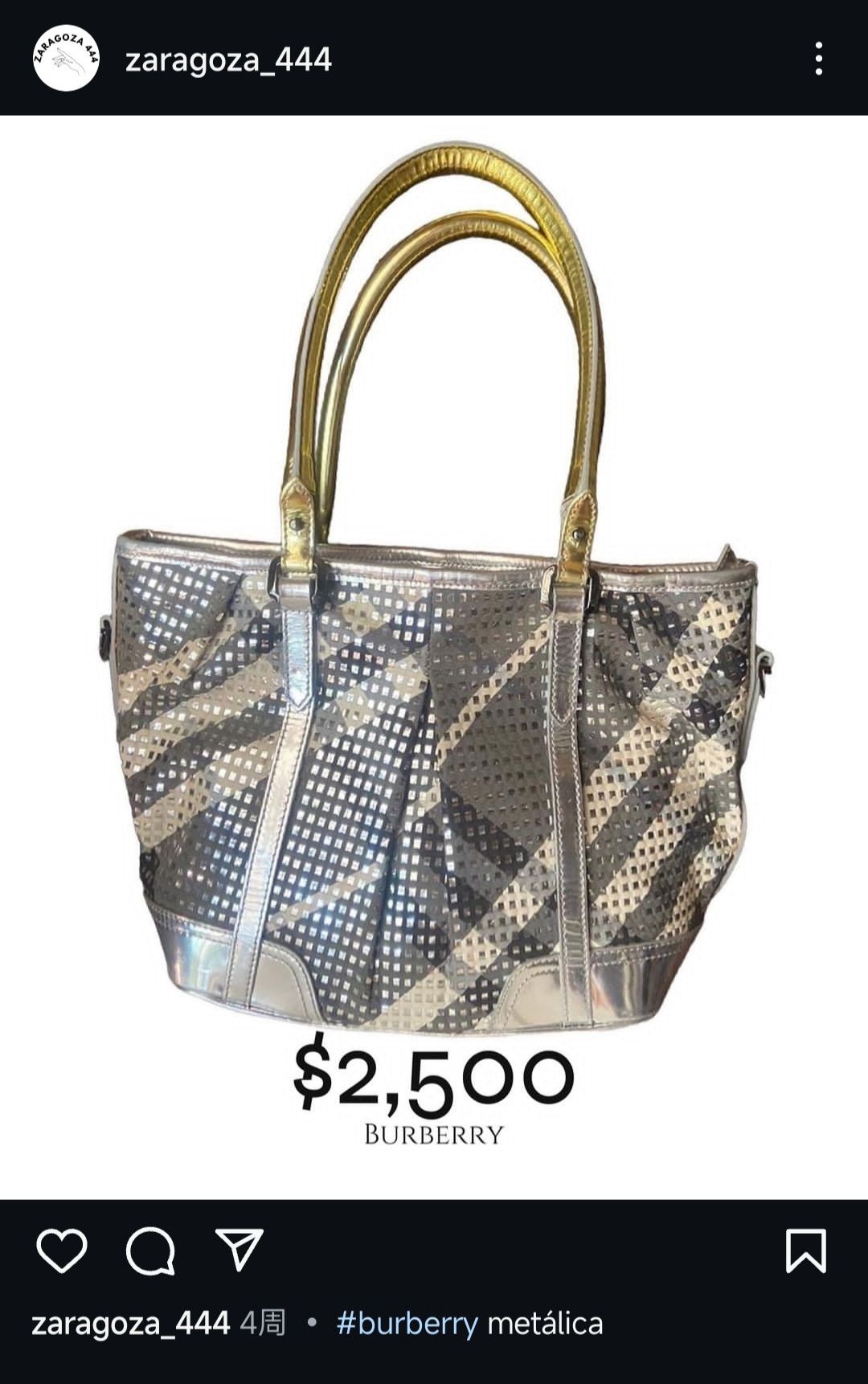 Burberry Archive Metal sheet silver handbag Size ONE SIZE - 9 Thumbnail