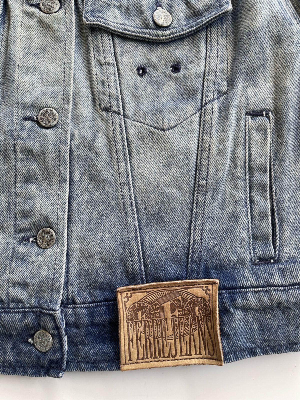 Ferre Ferre Jeans Acid Wash Denim Jacket Size XS / US 0-2 / IT 36-38 - 14 Thumbnail