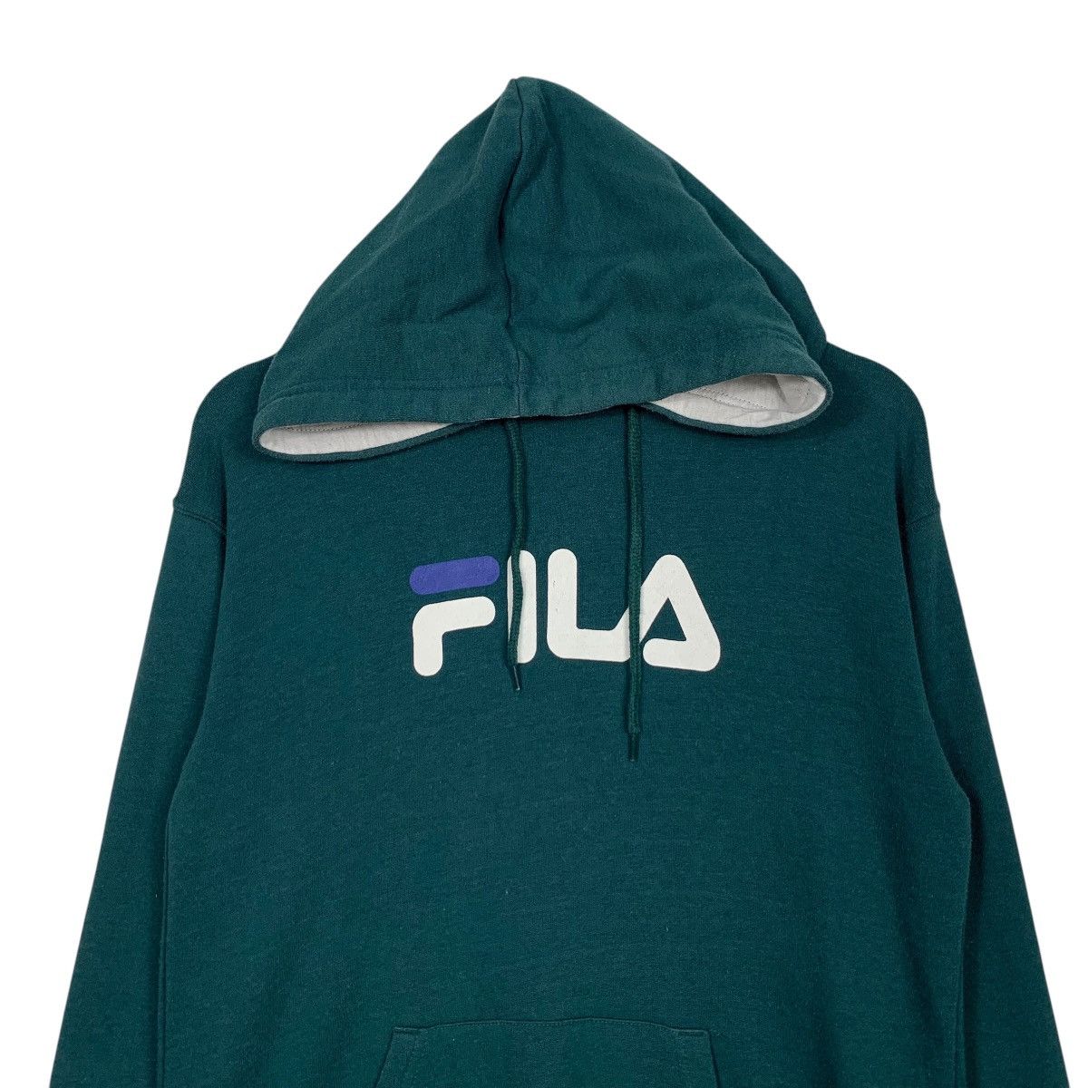 Fila FILA Big Logo Pullover Green Hoodie Sweatshirt #1771-C78 Size US S / EU 44-46 / 1 - 2 Thumbnail