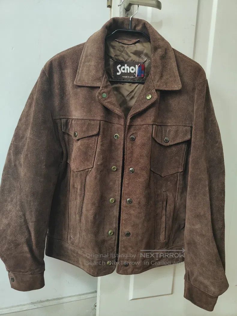 Schott Schott Suede 3rd denim leather jacket Size US L / EU 52-54 / 3 - 4 Thumbnail