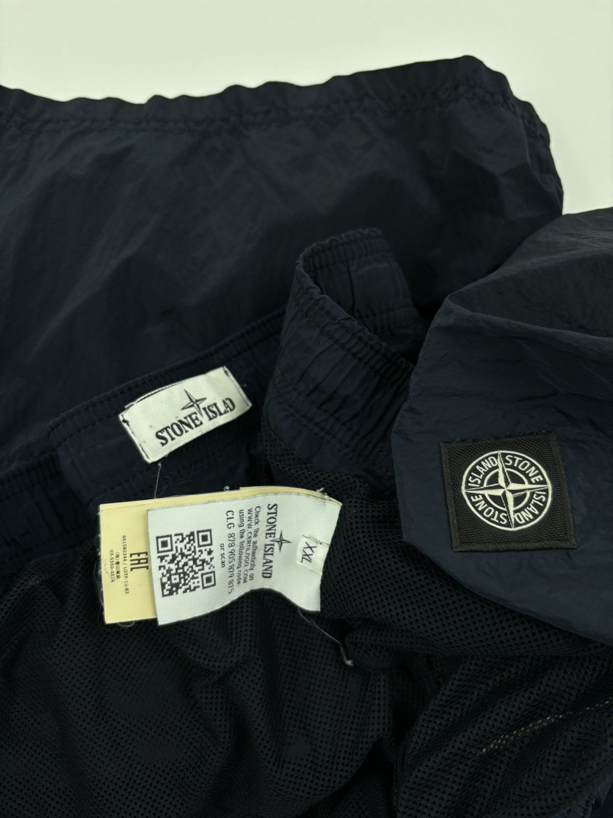Stone Island Shadow Project SS17 Massimo Osti Nylon Metal Dark Navy Swim Trunk Lined Shorts Baggies Size US 37 - 14 Thumbnail