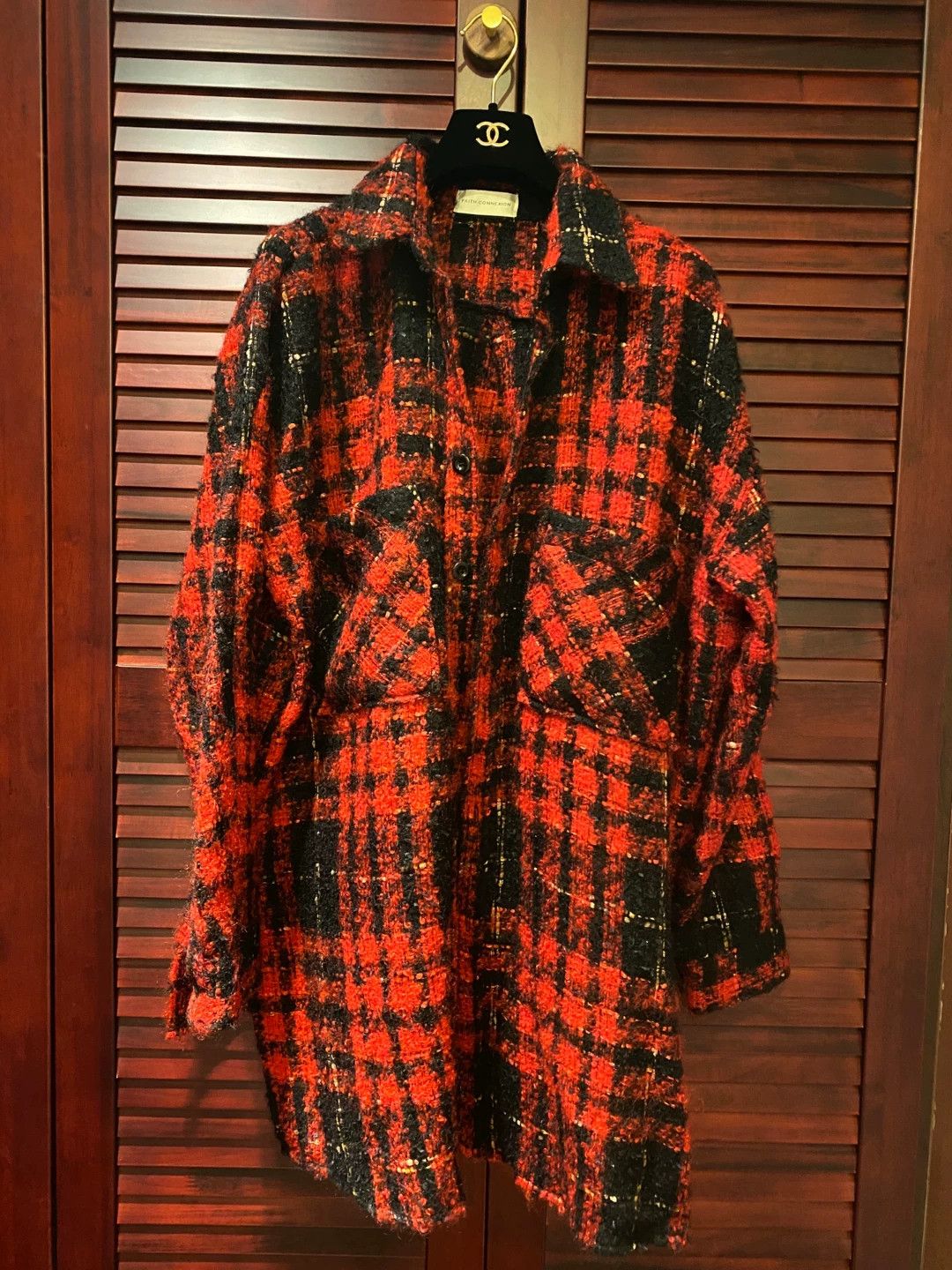 Faith Connexion Men's Knit Shirt Jacket