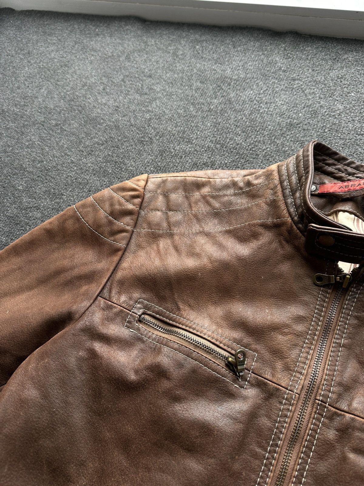 Other 🚨VNTG LEATHER JACKET AVANT GARDE WESTERN BROWN MOTO Size US M / EU 48-50 / 2 - 8 Thumbnail