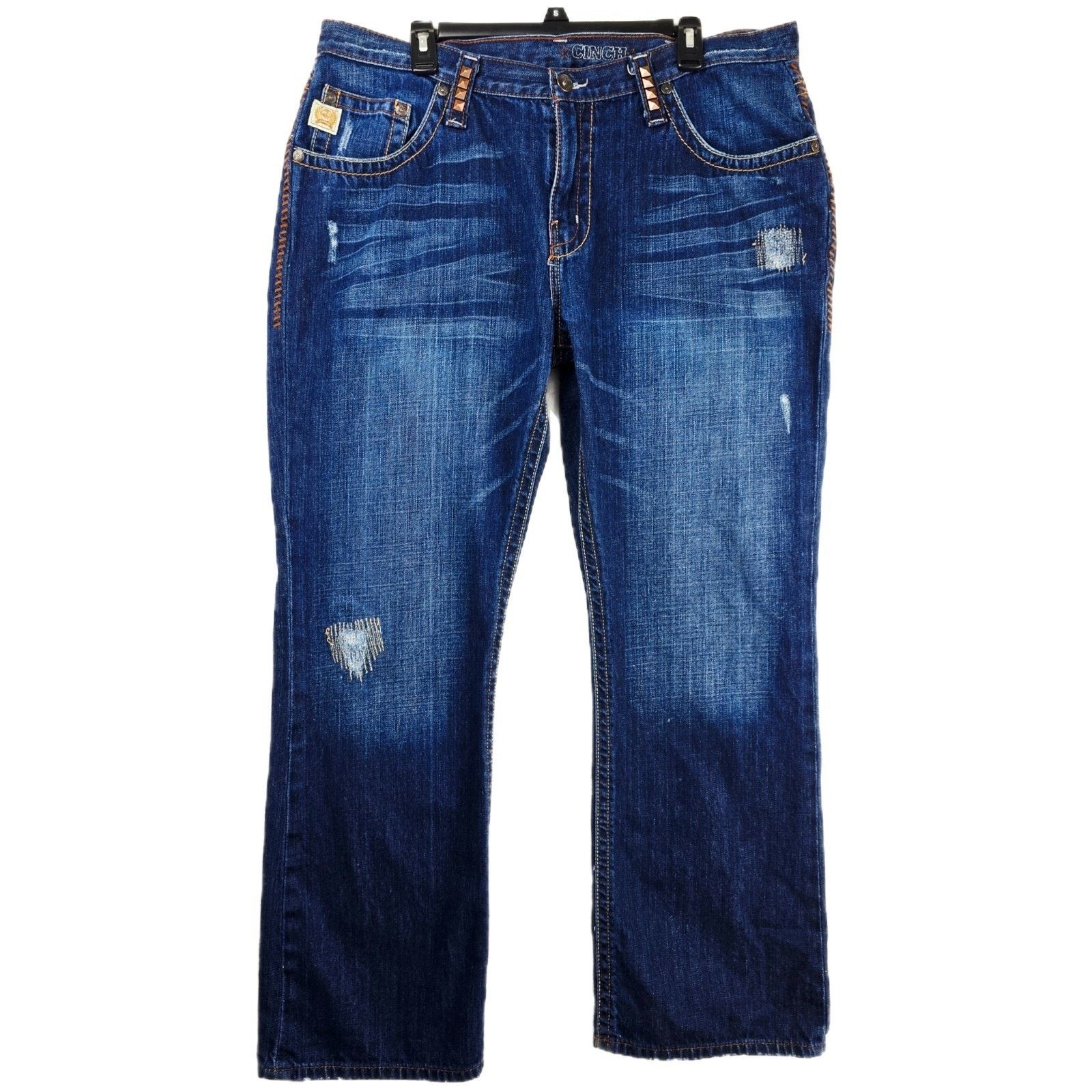 CINCH Cinch Jace Jeans Men's Fits 38x31 Distressed Flap Pockets Size US 38 / EU 54 - 1 Thumbnail