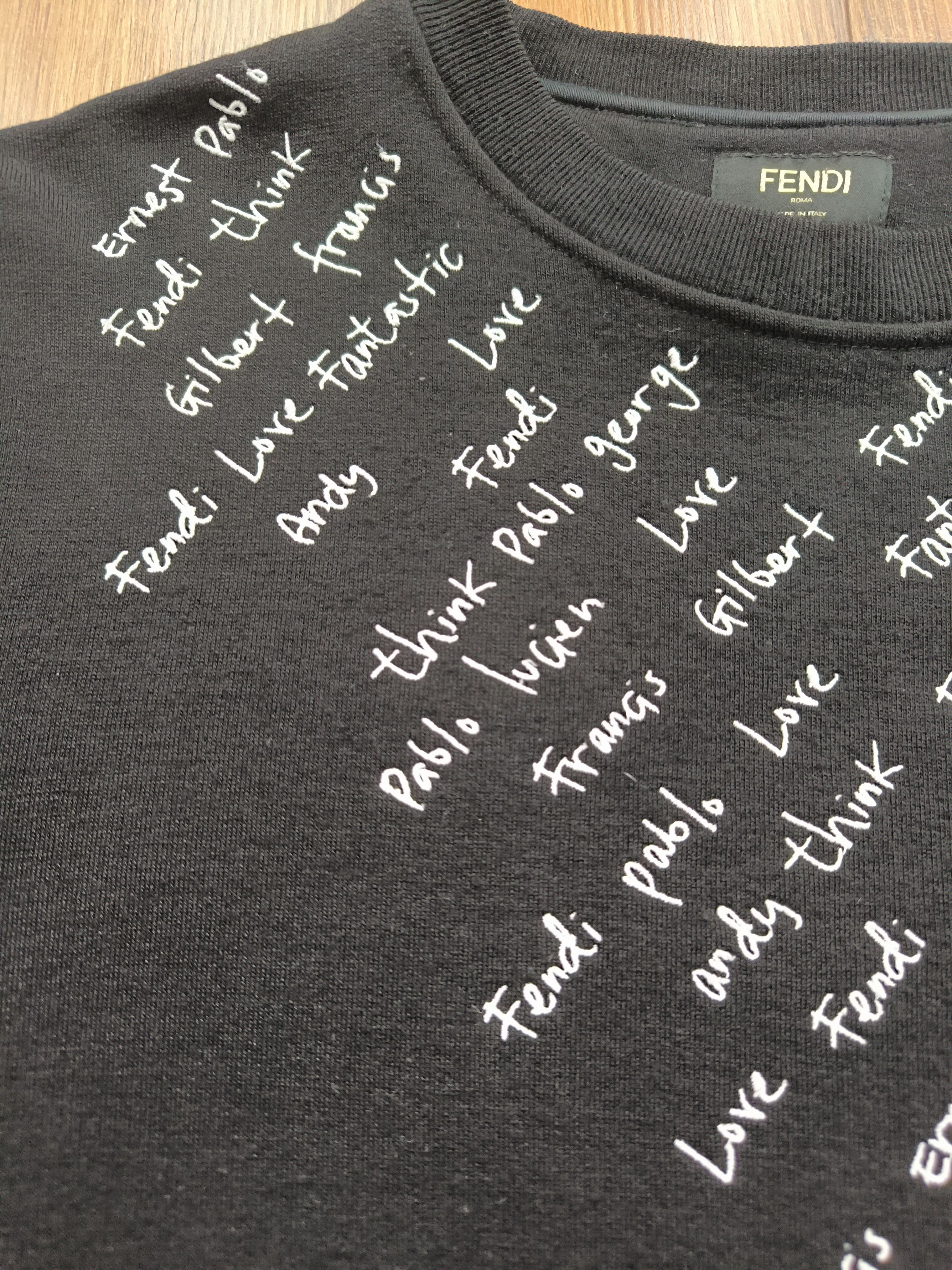 Fendi Fendi Black Crewneck, 46 IT, very good condition Size US S / EU 44-46 / 1 - 4 Thumbnail