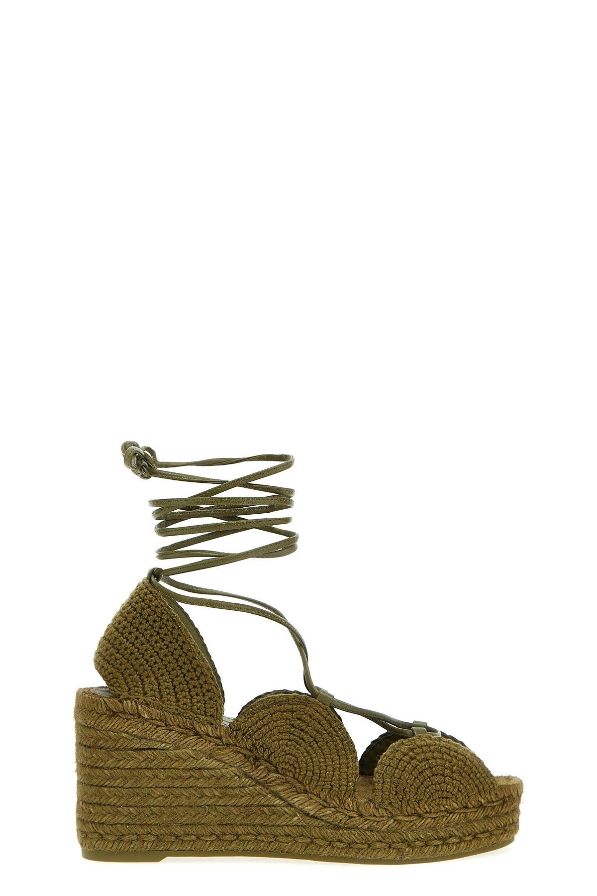 image of Loewe 'solar' Capsule Paula's Ibiza Wedges Shoes in Green, Women's (Size 7)