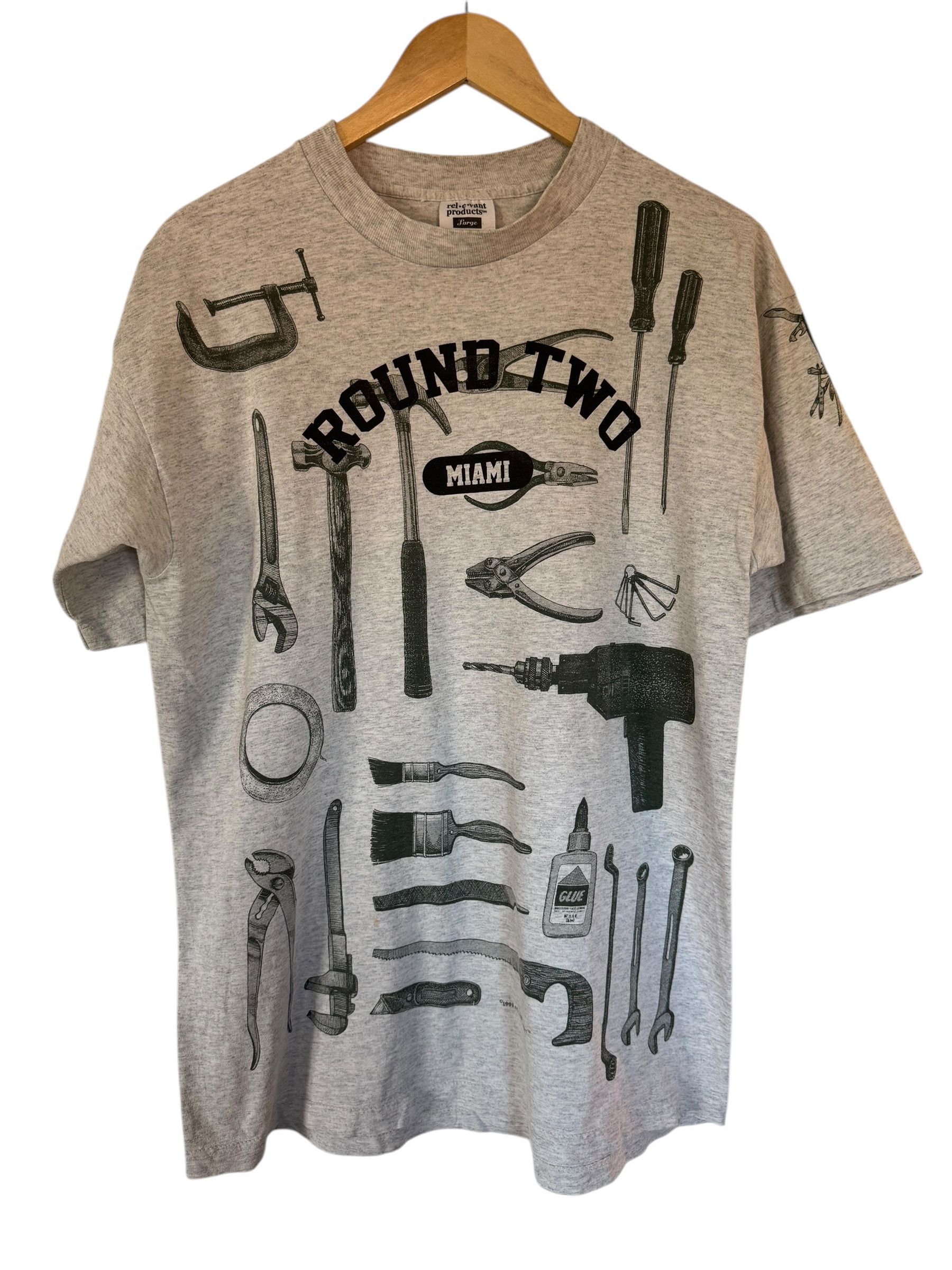 Round Two × Vintage Round Two Miami AOP Tools T-Shirt Size US XL / EU 56 / 4 - 1 Thumbnail