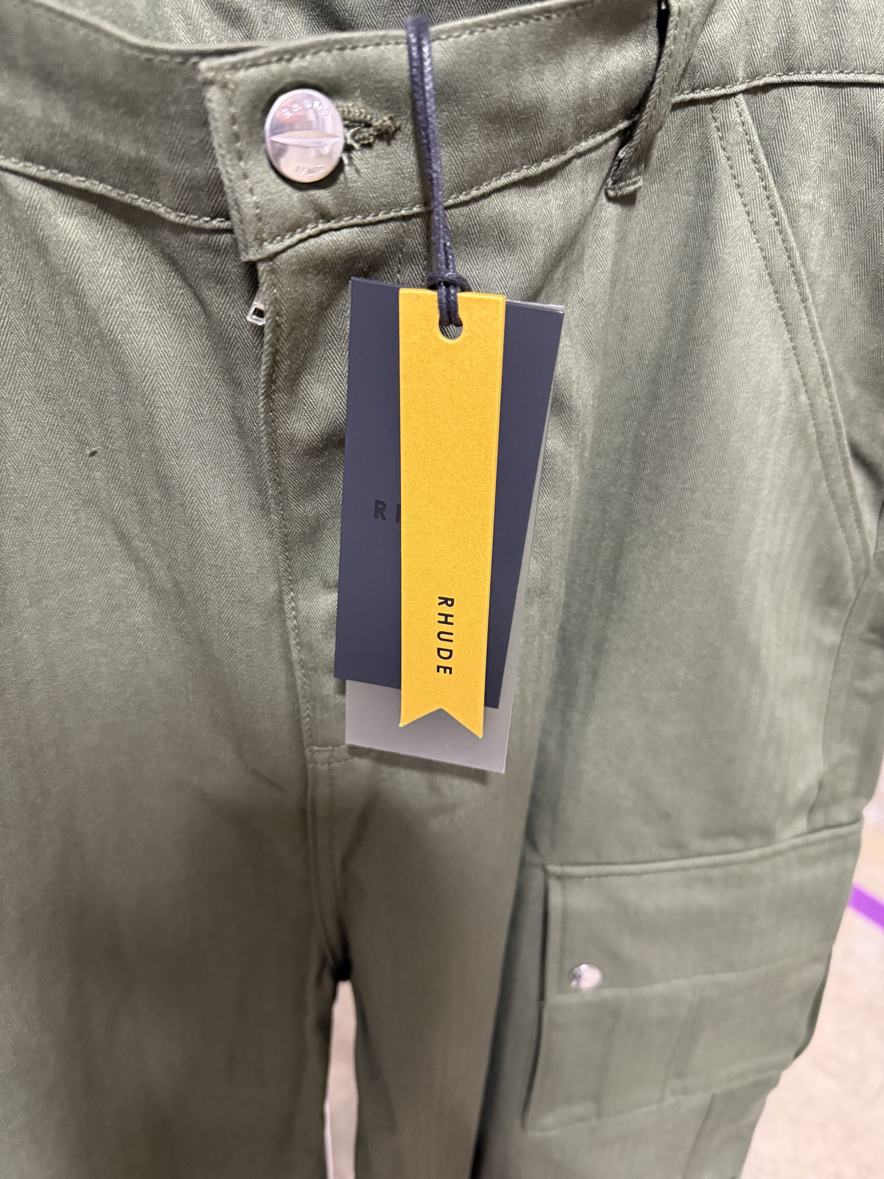 Rhude Rhude Desert Cargo Pants 'Khaki Green' Size US 32 / EU 48 - 2 Thumbnail