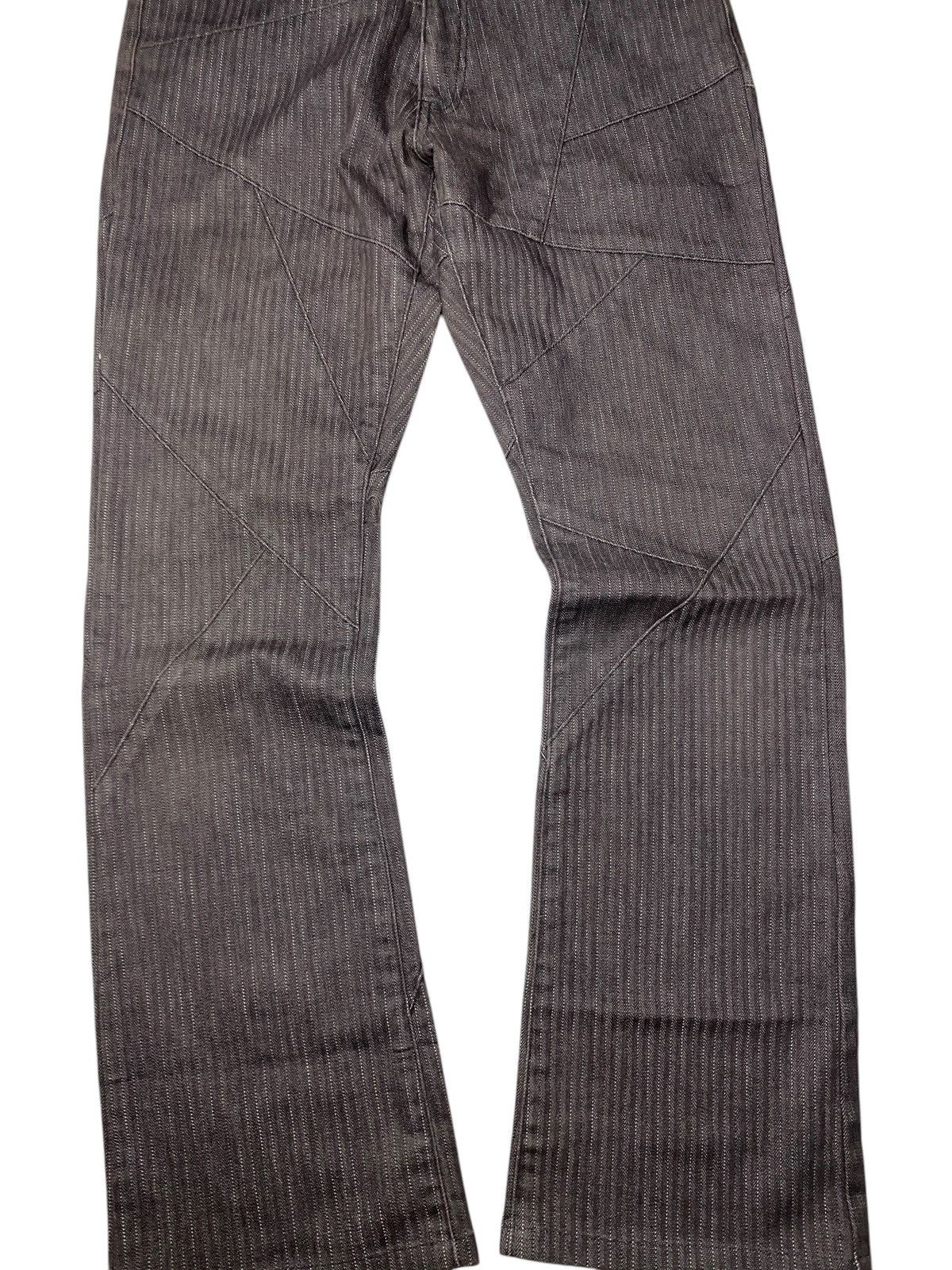 If Six Was Nine 2000's Semantic Design Flared Pinstripe Spiral Pants Size US 30 / EU 46 - 5 Thumbnail
