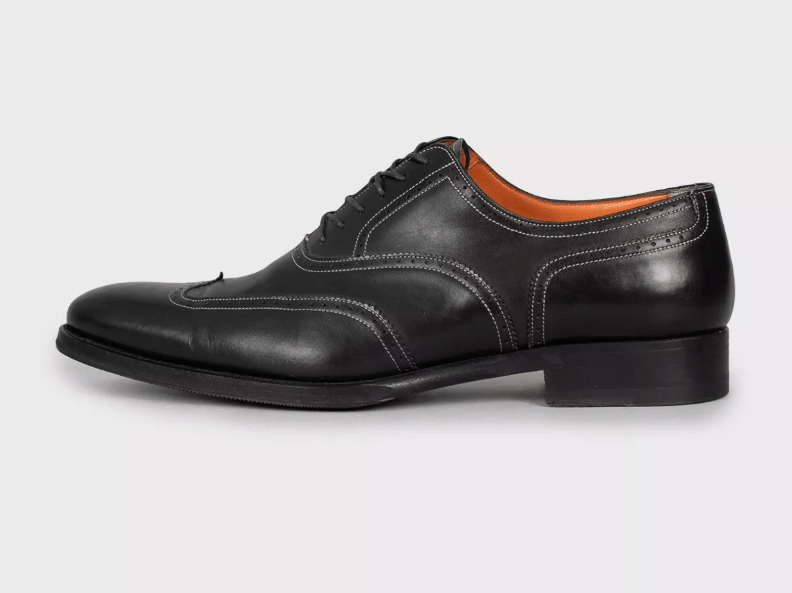 Santoni Santoni Black Leather Brogues Oxford Perforated Lace Up Size US 8.5 / EU 41-42 - 1 Thumbnail