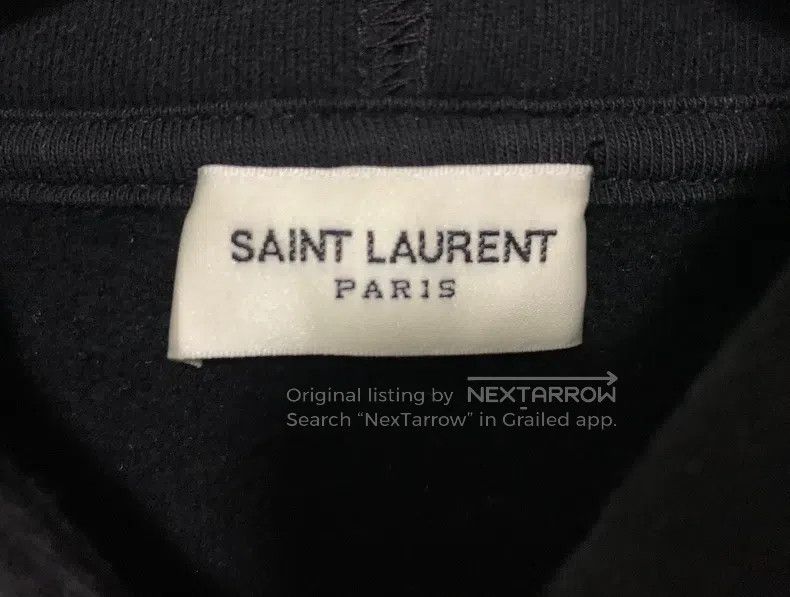 Saint Laurent Paris Saint Laurent Paris Black Slogan Fleece Hoodie Size US M / EU 48-50 / 2 - 3 Thumbnail