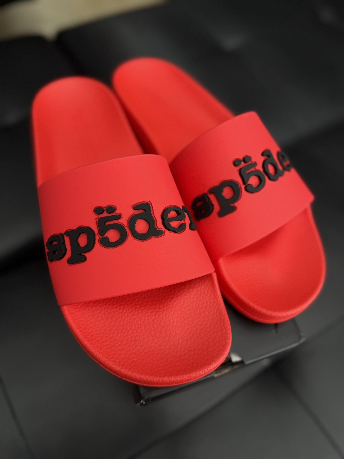 Sp5der Sp5der Red Slip On Slides Size (12) Brand New Size US 12 / EU 45 - 4 Thumbnail