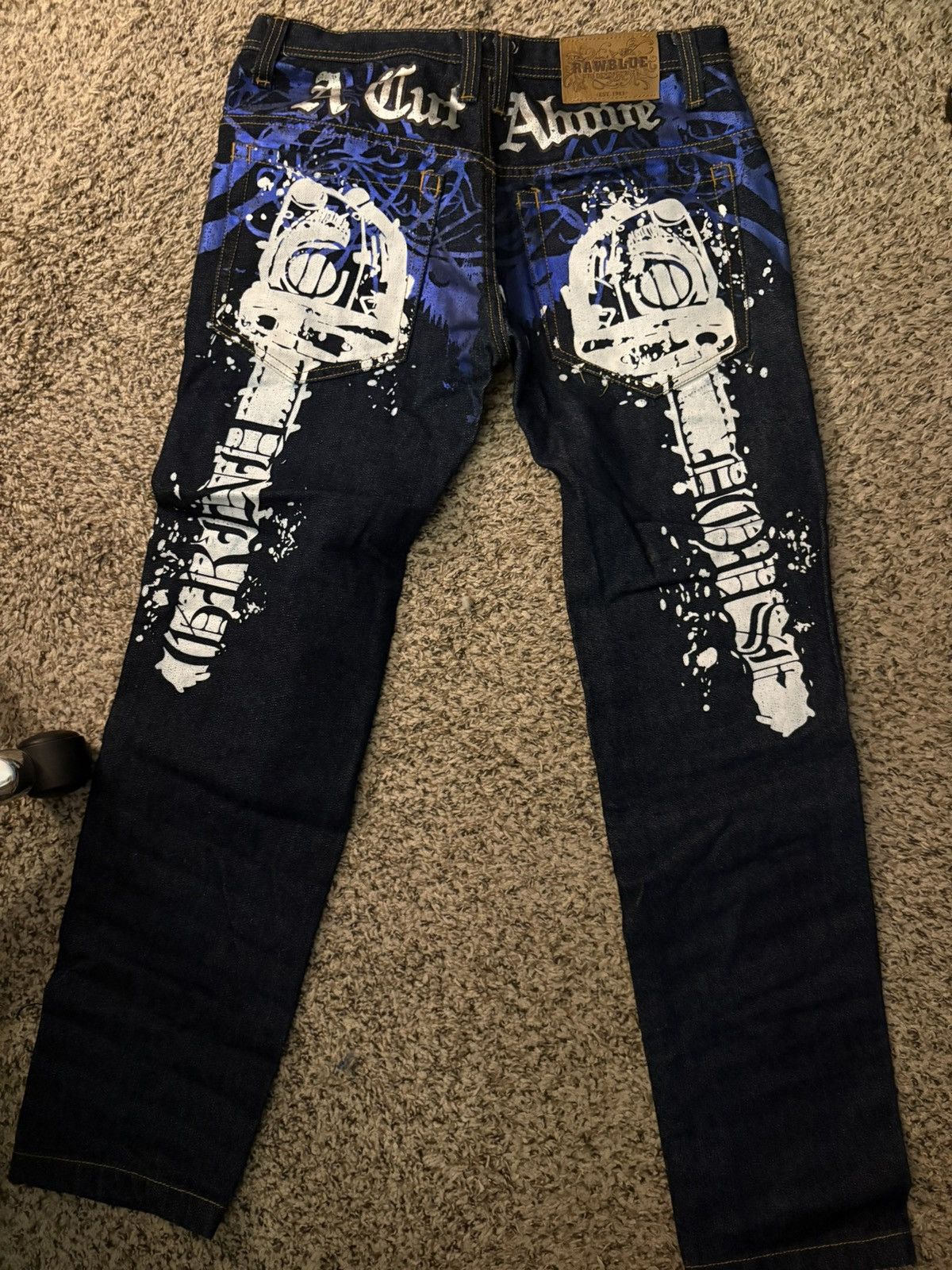 Vintage Raw Blue jeans Size US 32 / EU 48 - 1 Thumbnail