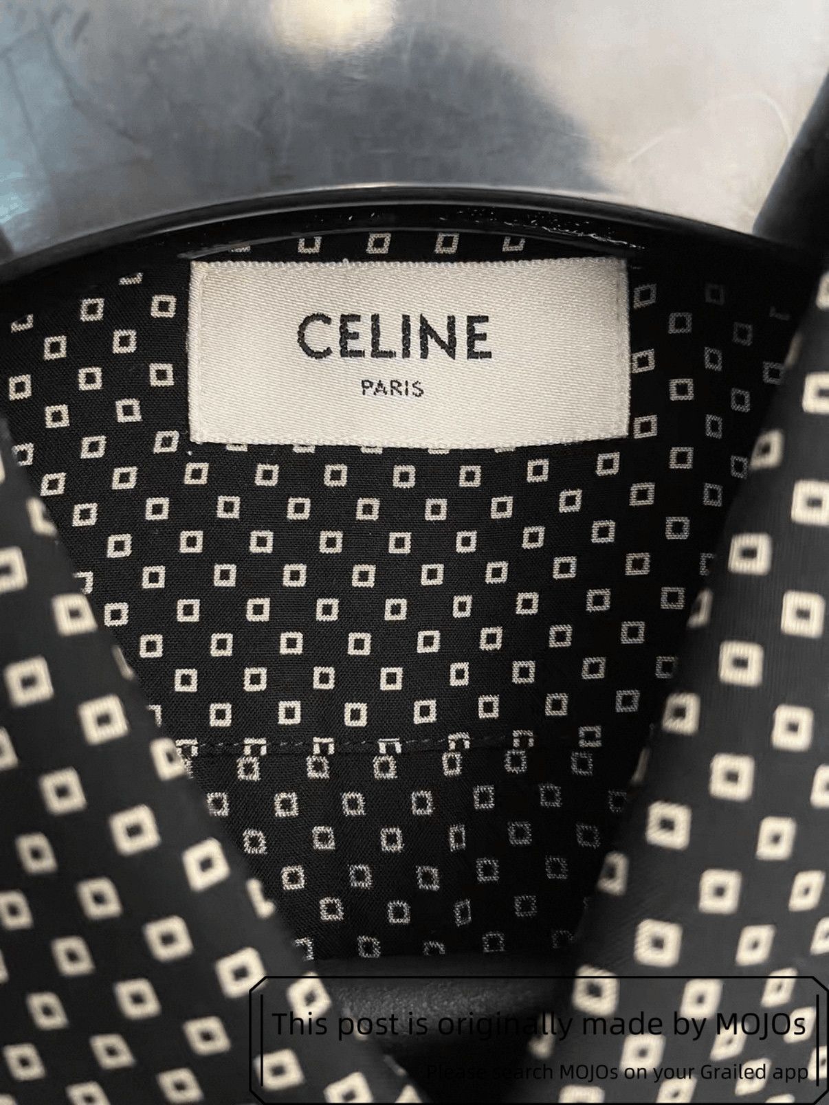Celine Sz 39 Celine 20AW Square Pattern Shirt mojos1126122 Size US M / EU 48-50 / 2 - 3 Thumbnail