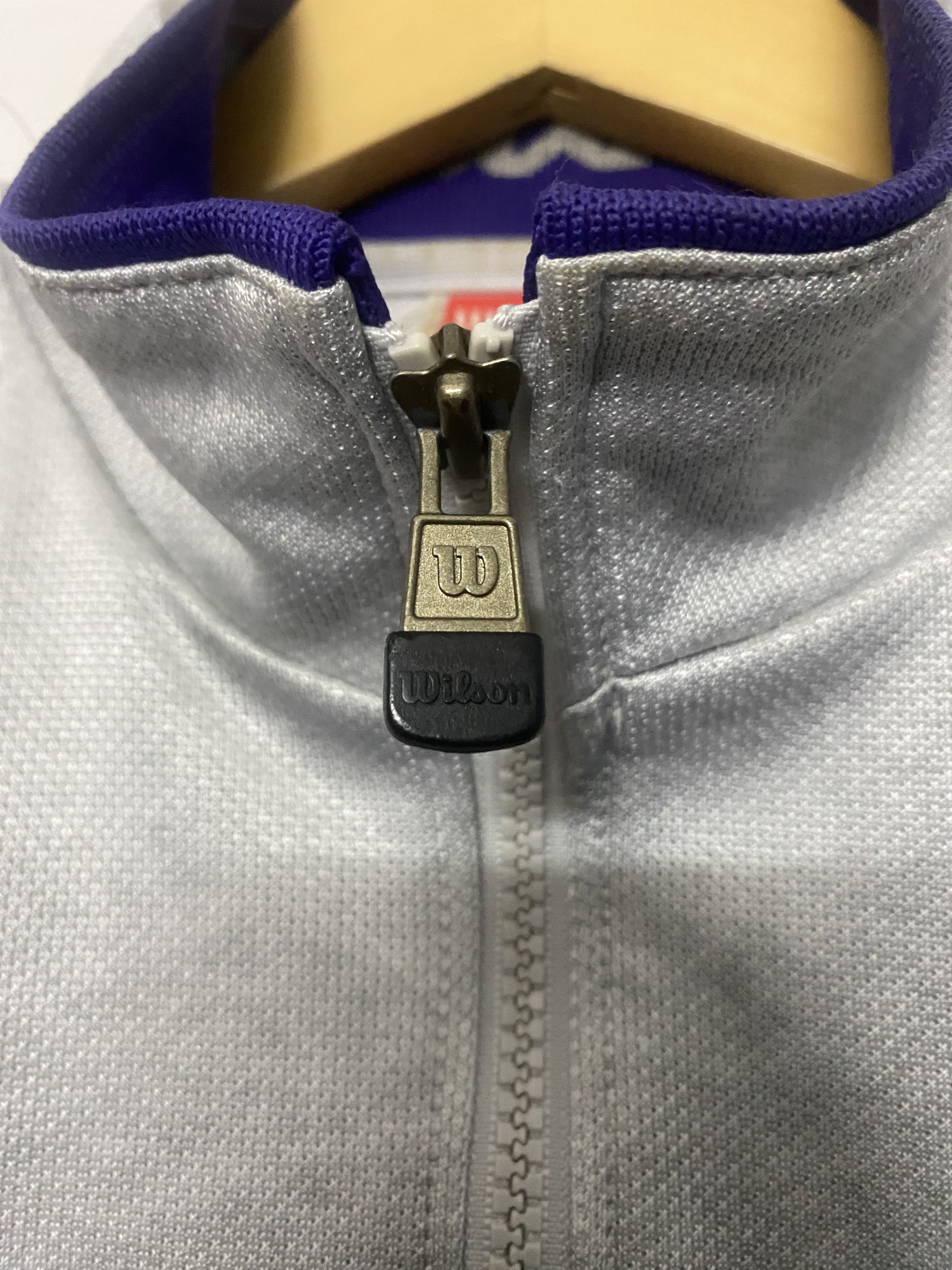 Wilson Vtg 90s Wilson Track Jacket Full Zip Gray Boxy Fit Size US S / EU 44-46 / 1 - 10 Thumbnail