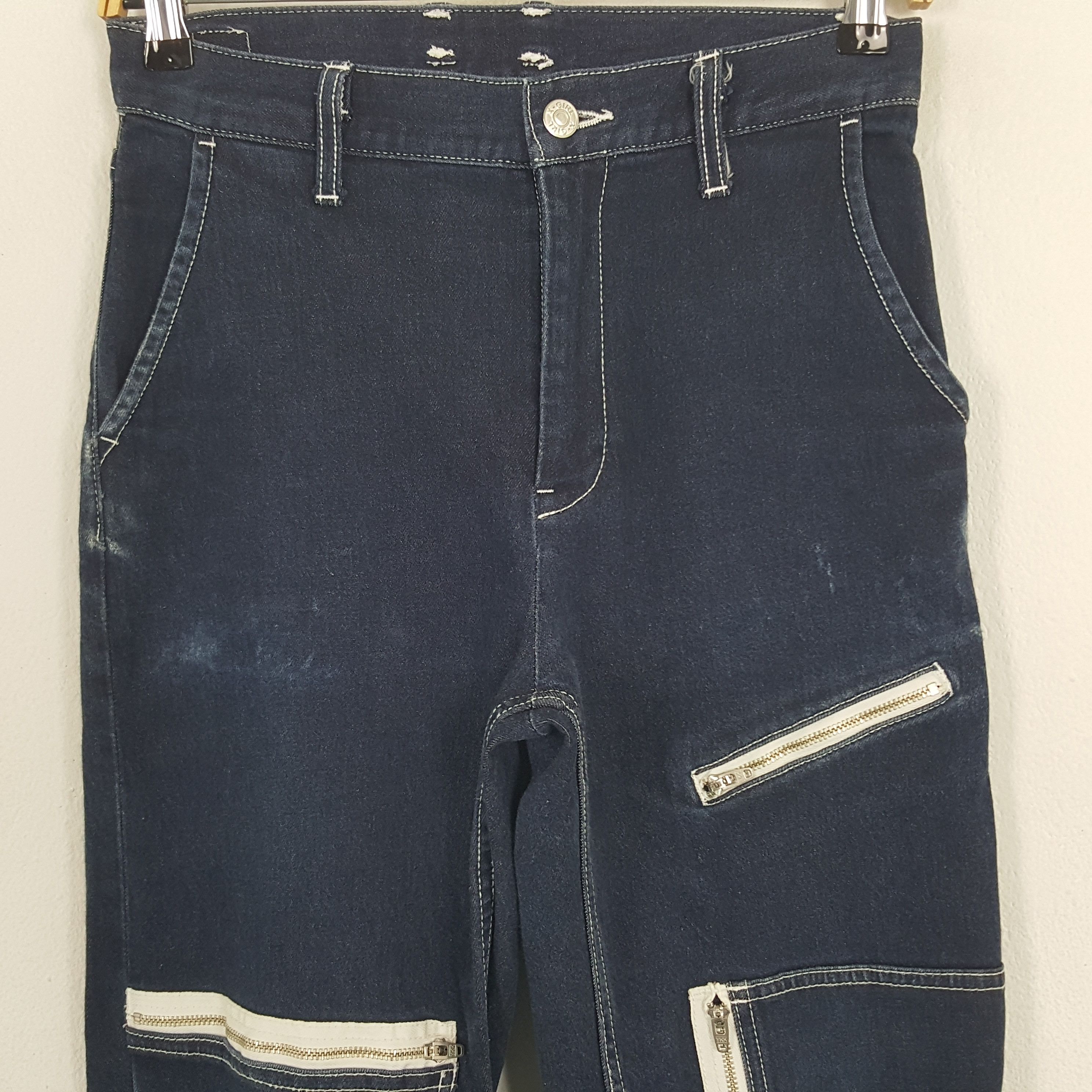 Japanese Brand × Vintage Vintage Xgirl Japanese Cargo Multi Zipper Pants Size US 27 - 2 Thumbnail