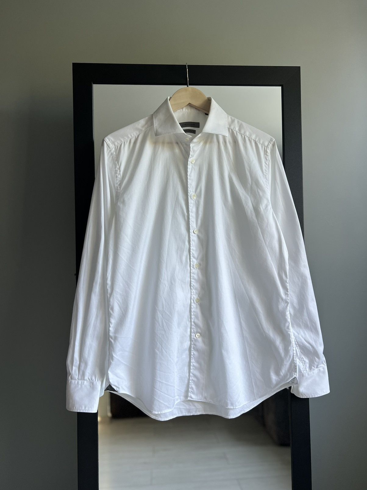Corneliani Corneliani Luxury White Button Up Shirt Size US M / EU 48-50 / 2 - 1 Thumbnail