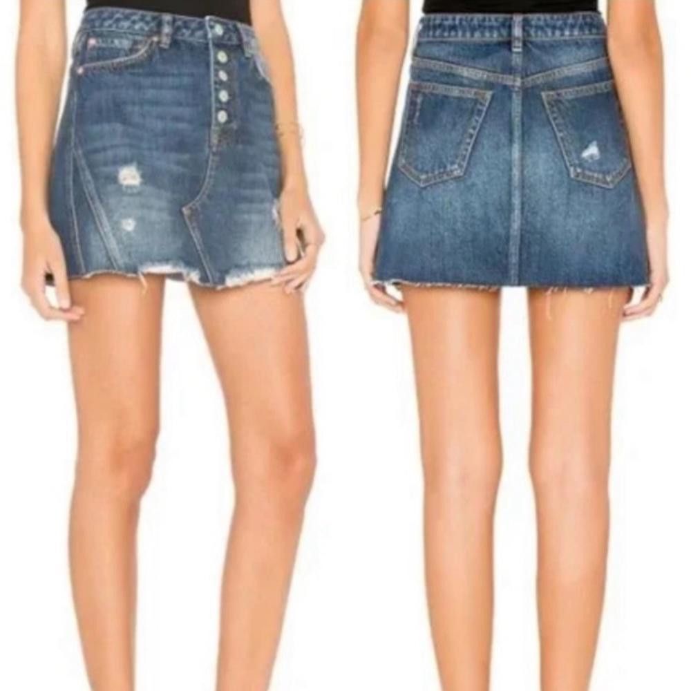 Free People Free People l Button Fly A-Line Mini Skirt Size 27 Size 27" / US 4 / IT 40 - 8 Thumbnail