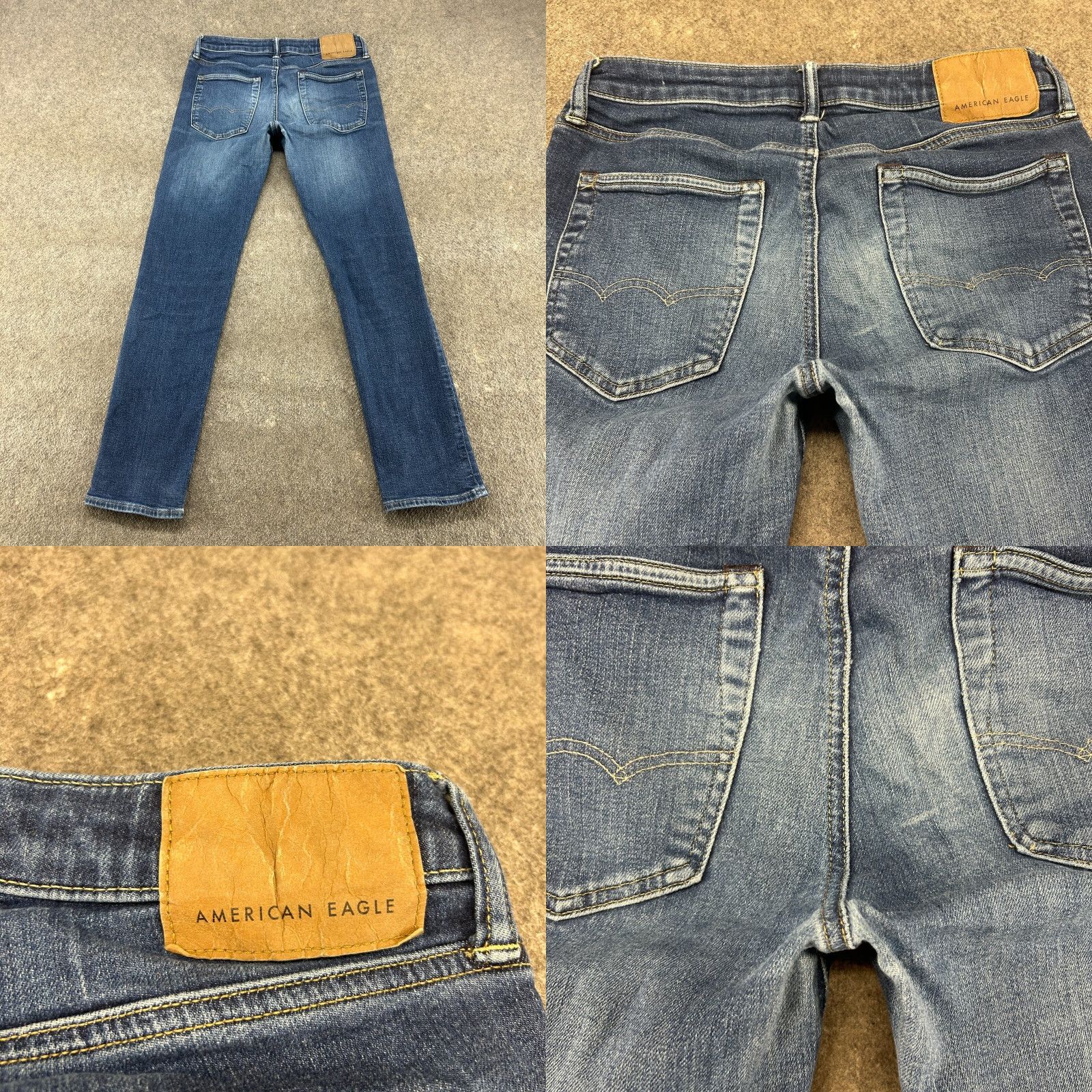 American Eagle Outfitters American Eagle Outfitters Jeans Mens 30x32 Blue Slim Straight Dark Wash Airflex Plus Jeans Size US 30 / EU 46 - 8 Thumbnail