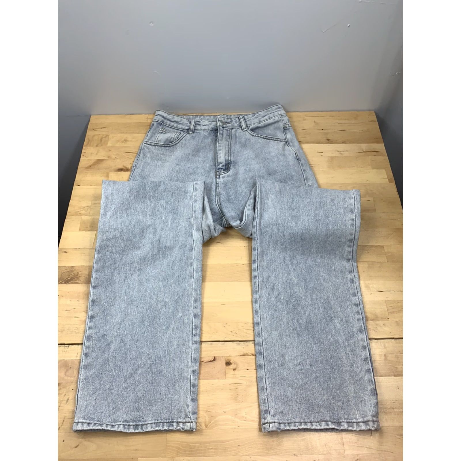 Shein Shein Mom Jeans Hi Rise Denim Cargo Jean Pants Size 4 Blue Size 27" / US 4 / IT 40 - 2 Thumbnail