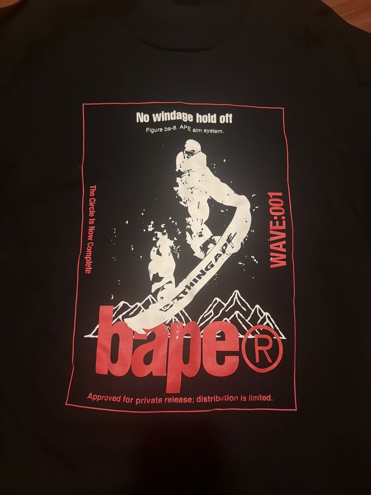 Bape Bape Short Sleeve Black Tee with North Face Design Size US XL / EU 56 / 4 - 3 Thumbnail