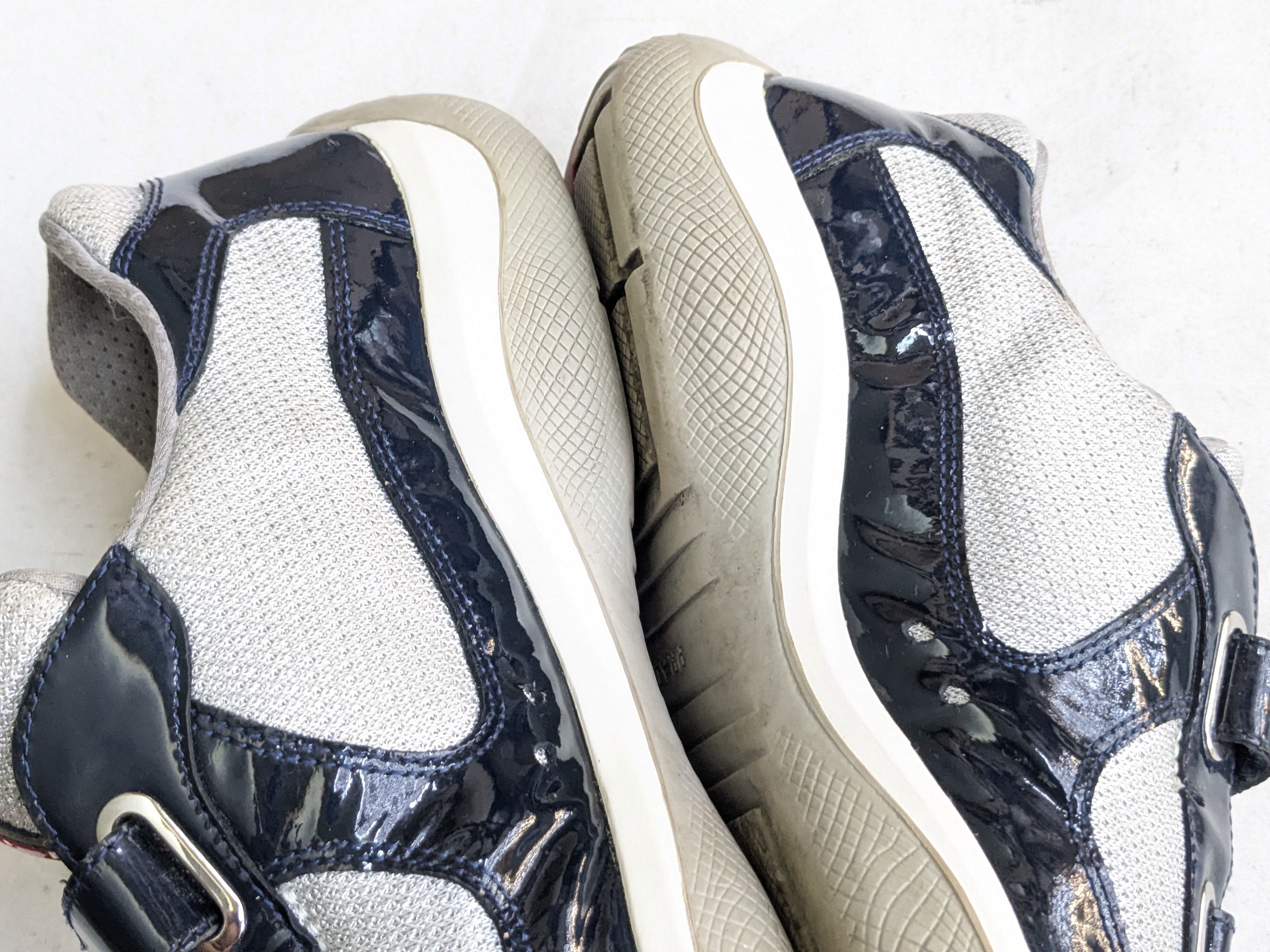 Prada Prada America's Cup Navy Blue Patent Leather 12 Straps Low Size US 12 / EU 45 - 14 Thumbnail