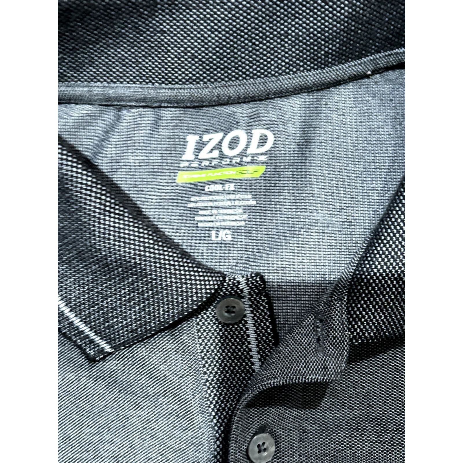 Izod IZOD Men's Gray Cool FX PerformX XGolf Polo Sz L Size US L / EU 52-54 / 3 - 3 Thumbnail