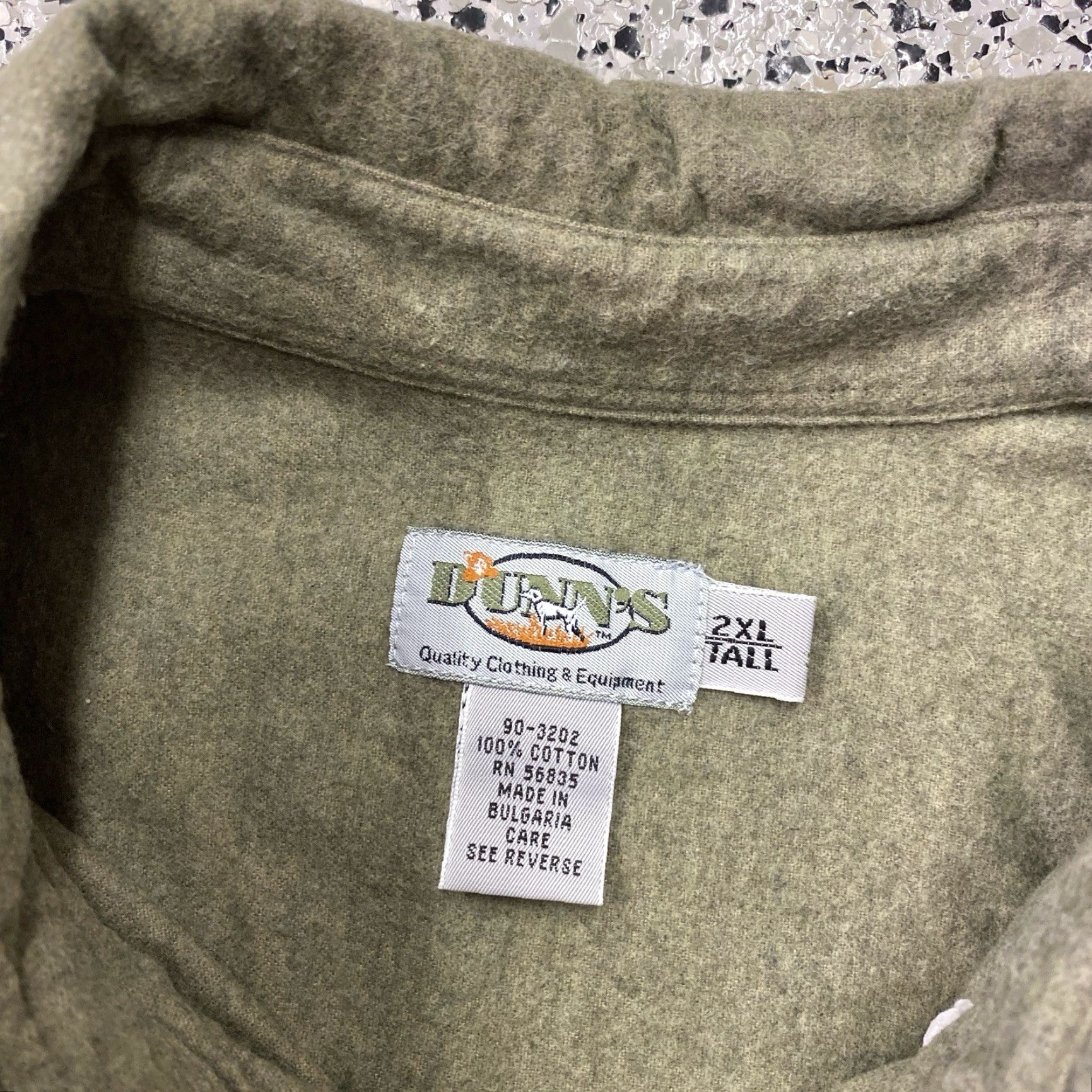 Vintage Dunn's Chamois Green Long Sleeve Cotton Button Down Shirt 2XL Tall Men Classic Casual Workwear Size US XXL / EU 58 / 5 - 2 Thumbnail