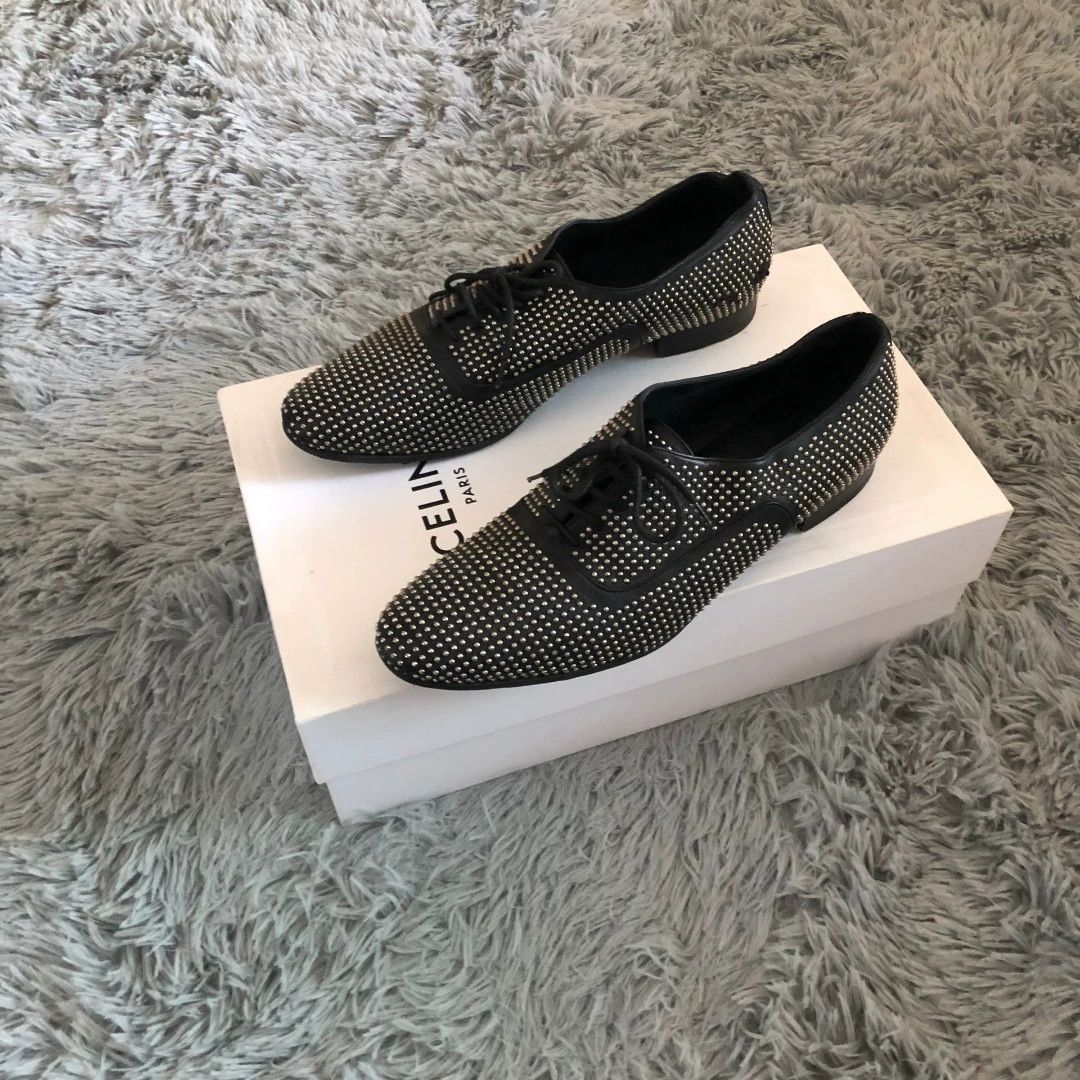 Saint Laurent Paris Saint Laurent Studded Leather Shoes Size US 7 / EU 40 - 1 Thumbnail