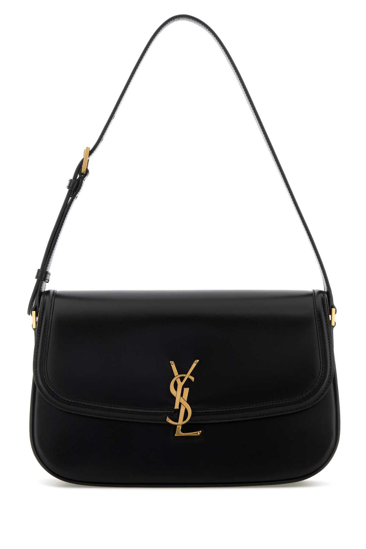 Saint Laurent Paris Black Leather Medium Solferino Shoulder Bag Size ONE SIZE - 1 Thumbnail