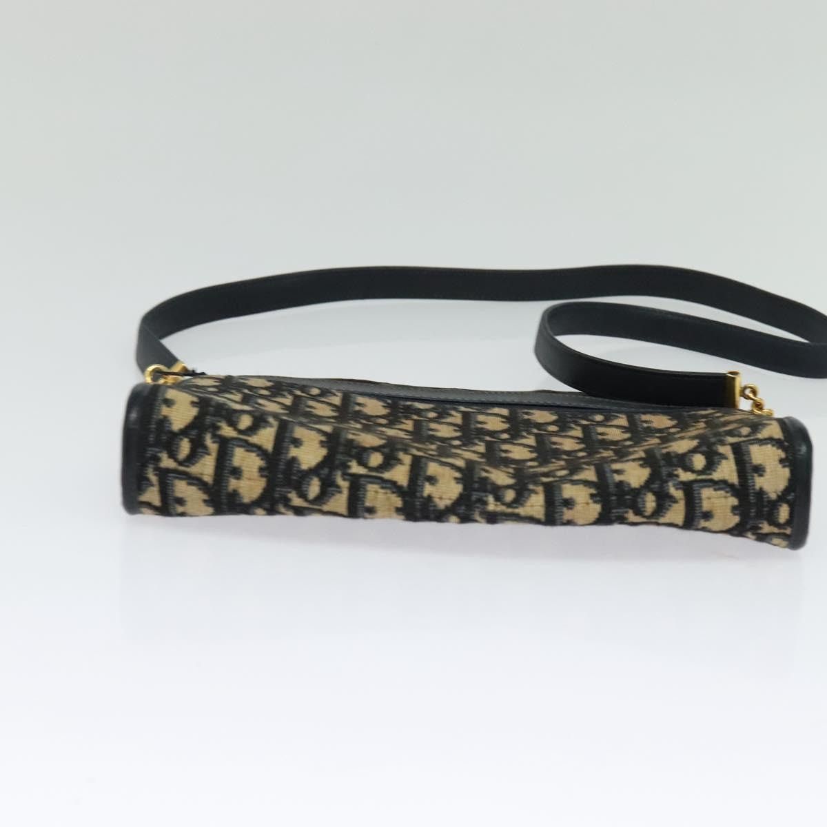 Dior DIOR Trotter Canvas Shoulder Bag Navy Gold Size ONE SIZE - 9 Thumbnail