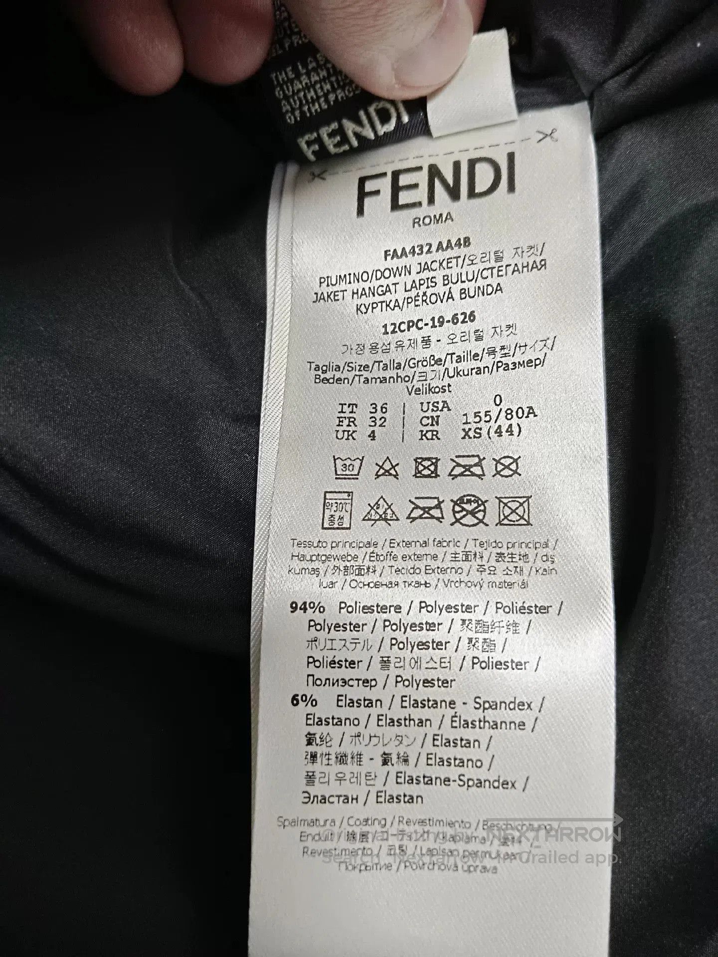 Fendi Fendi Black Logo Trim Puffer Jacket. Size S / US 4 / IT 40 - 5 Thumbnail