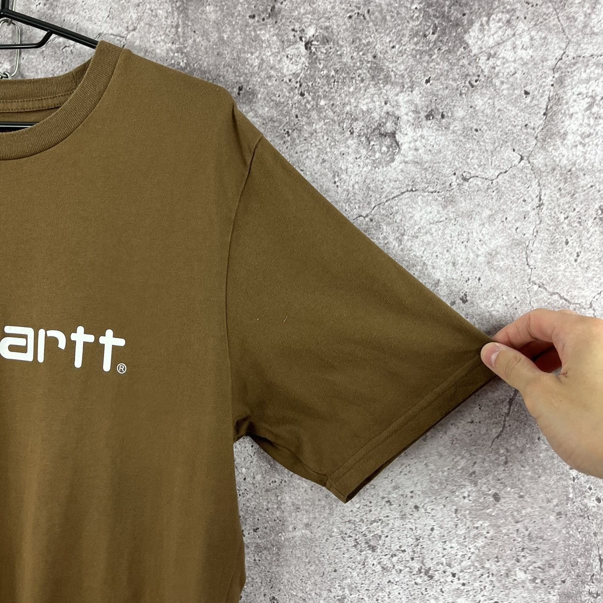 Carhartt Carhartt Wip Tee Centre Big Logo T-Shirt Brown Y2K Size M Size US M / EU 48-50 / 2 - 5 Thumbnail