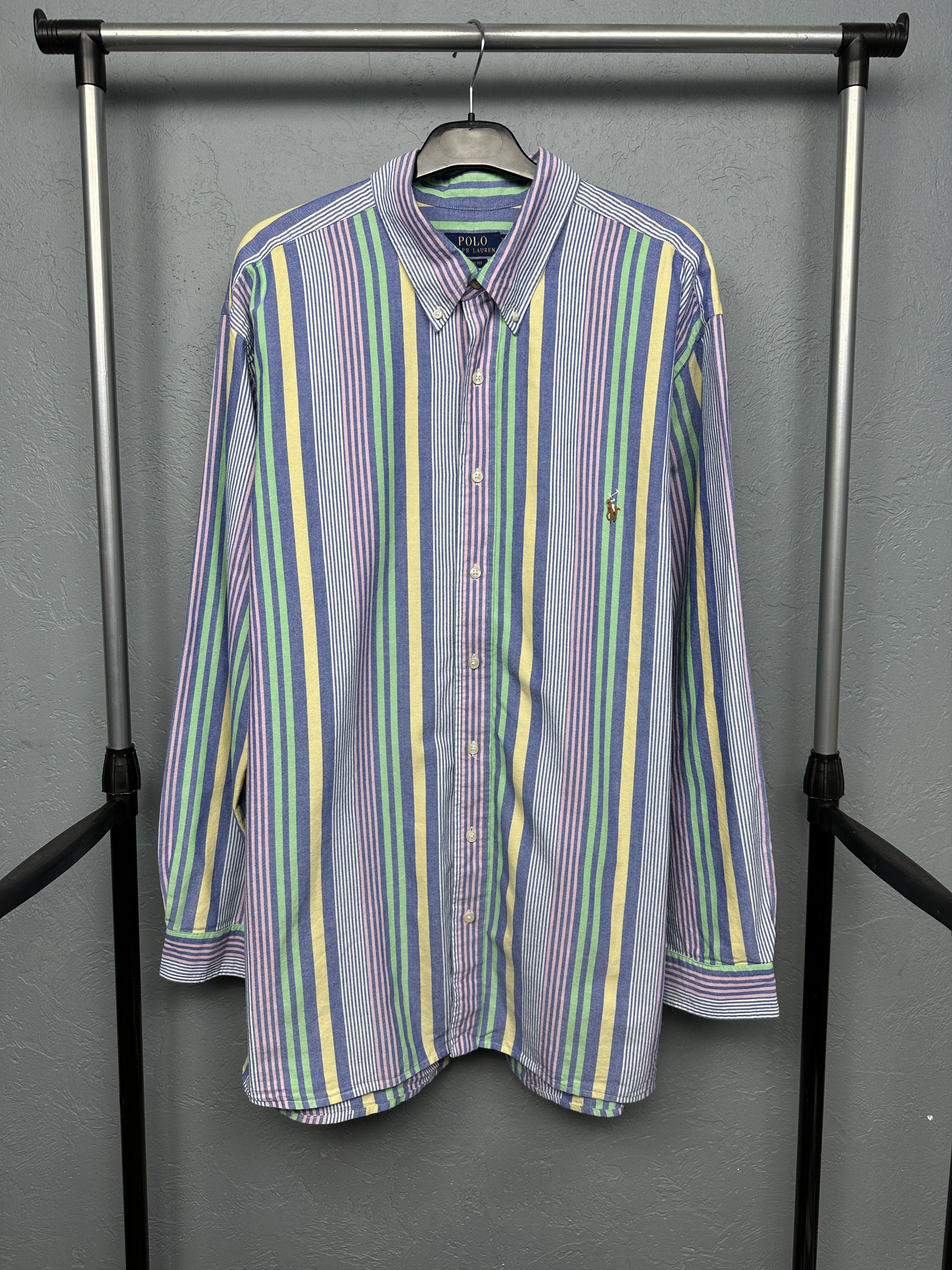Polo Ralph Lauren Polo Ralph Lauren Mens Long Sleeve Striped Shirt Size US XXL / EU 58 / 5 - 1 Thumbnail