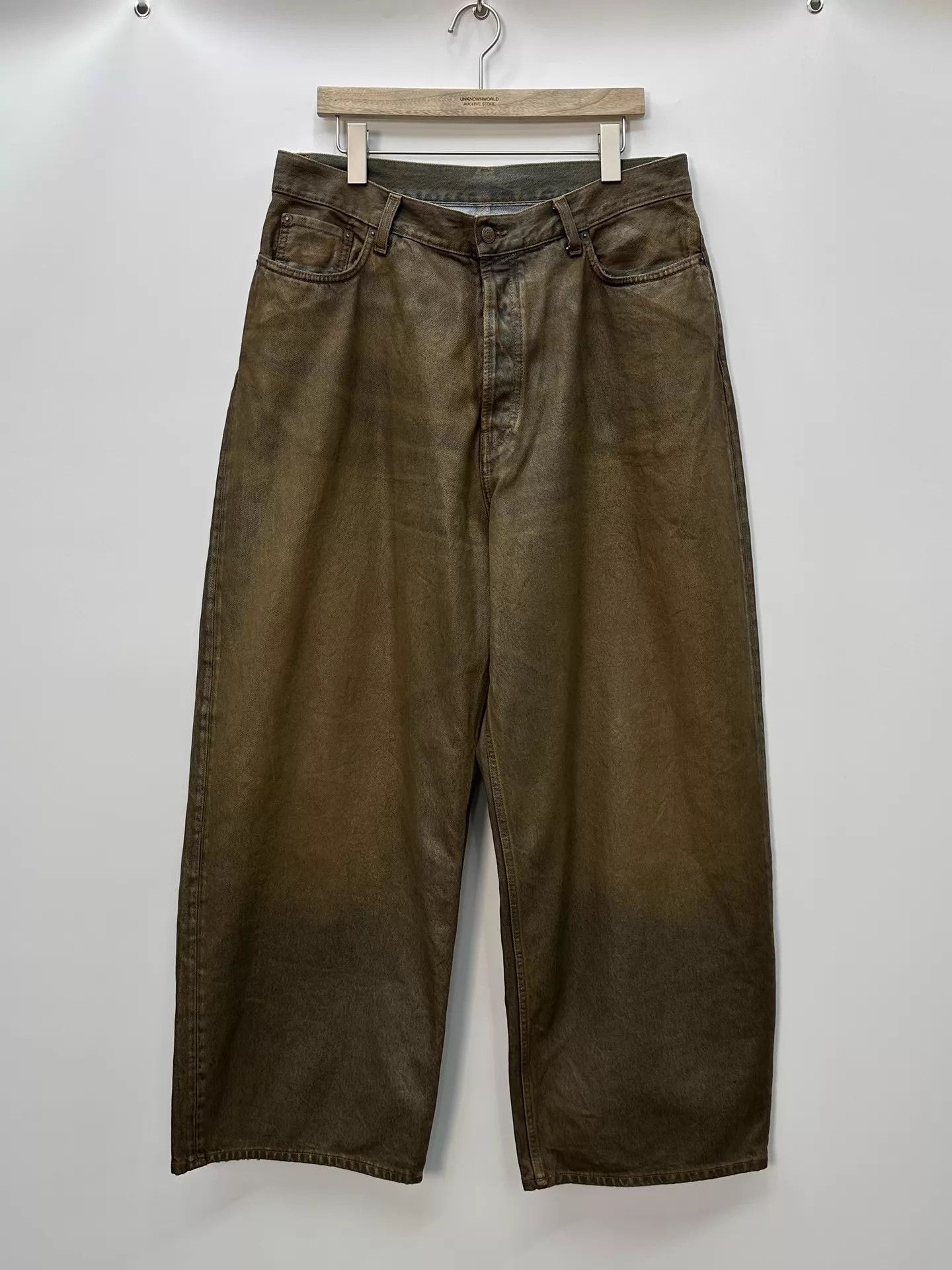 Acne Studios Acne Studios Mud-Dyed Brush-Dyed Distressed Baggy Jeans Size US 32 / EU 48 - 1 Thumbnail