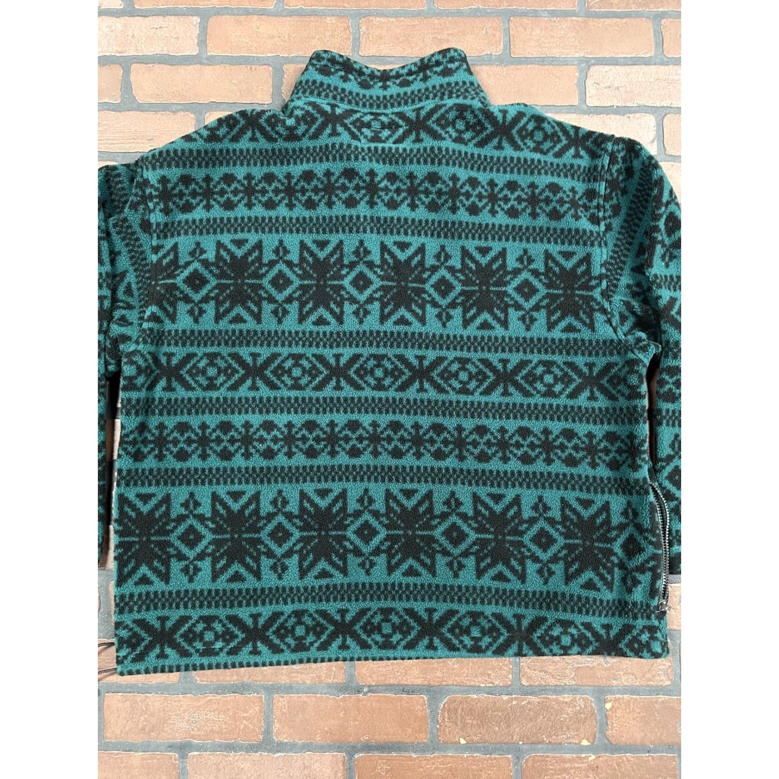 Eddie Bauer Eddie Bauer Pullover 1/4 Zip Jacket Fleece Fair Isle Green Mexico Vintage Men XL Size US XL / EU 56 / 4 - 6 Thumbnail
