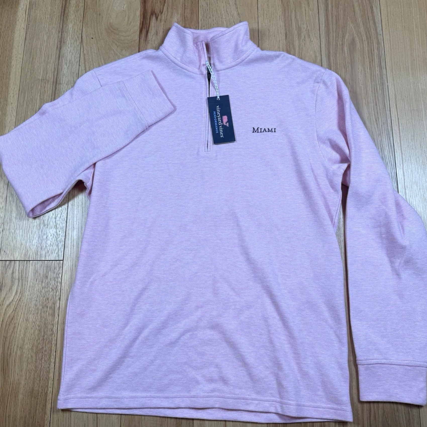 Vineyard Vines VINTAGE NWT Vinyard Vines Performance Quarter Zip Sweater Mens M Pink Miami Soft Golf Pullover Outdoor Family Mens (adjusted) Size US M / EU 48-50 / 2 - 3 Thumbnail