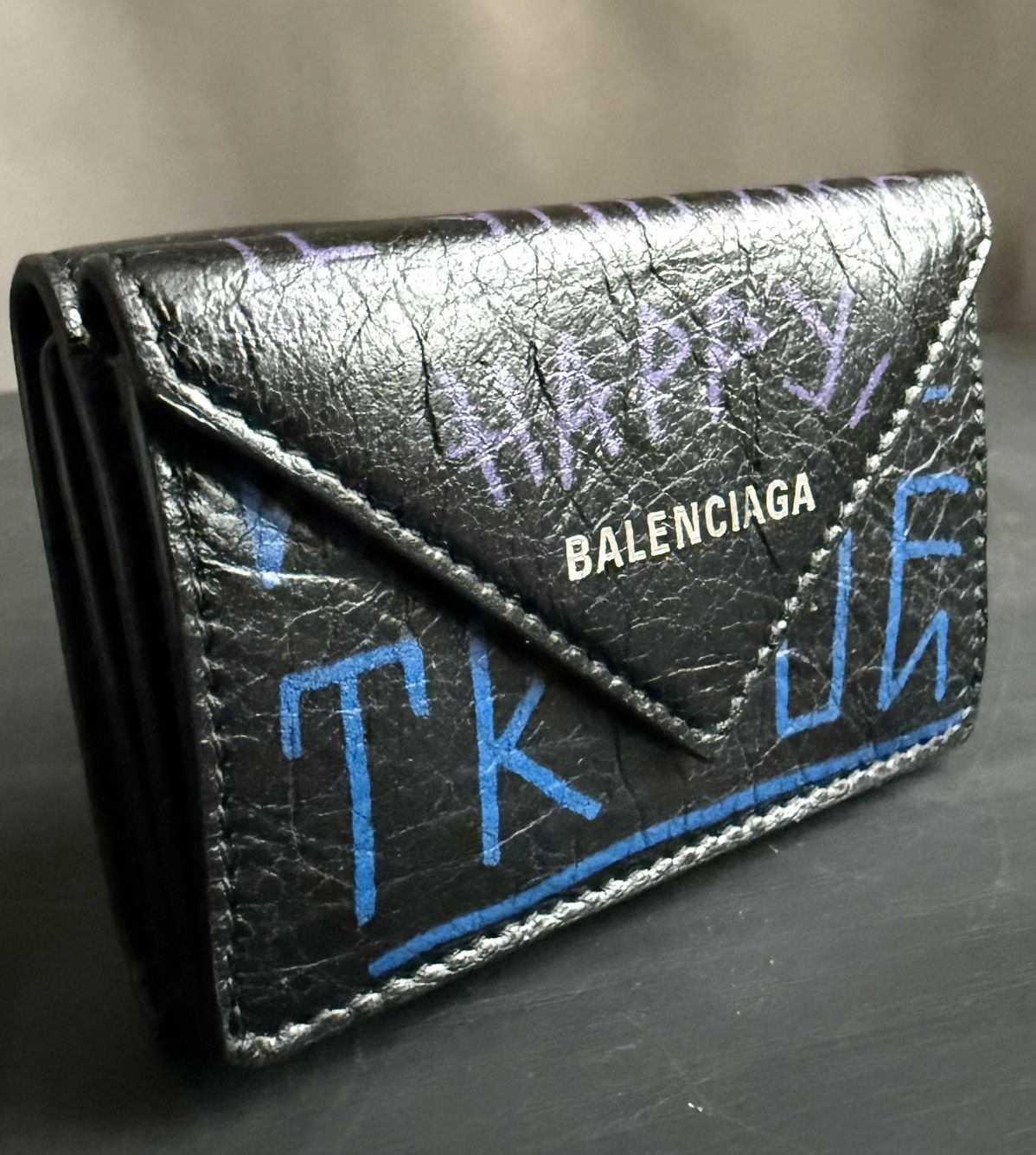 Balenciaga Balenciaga Graffiti Wallet OS | Grailed 