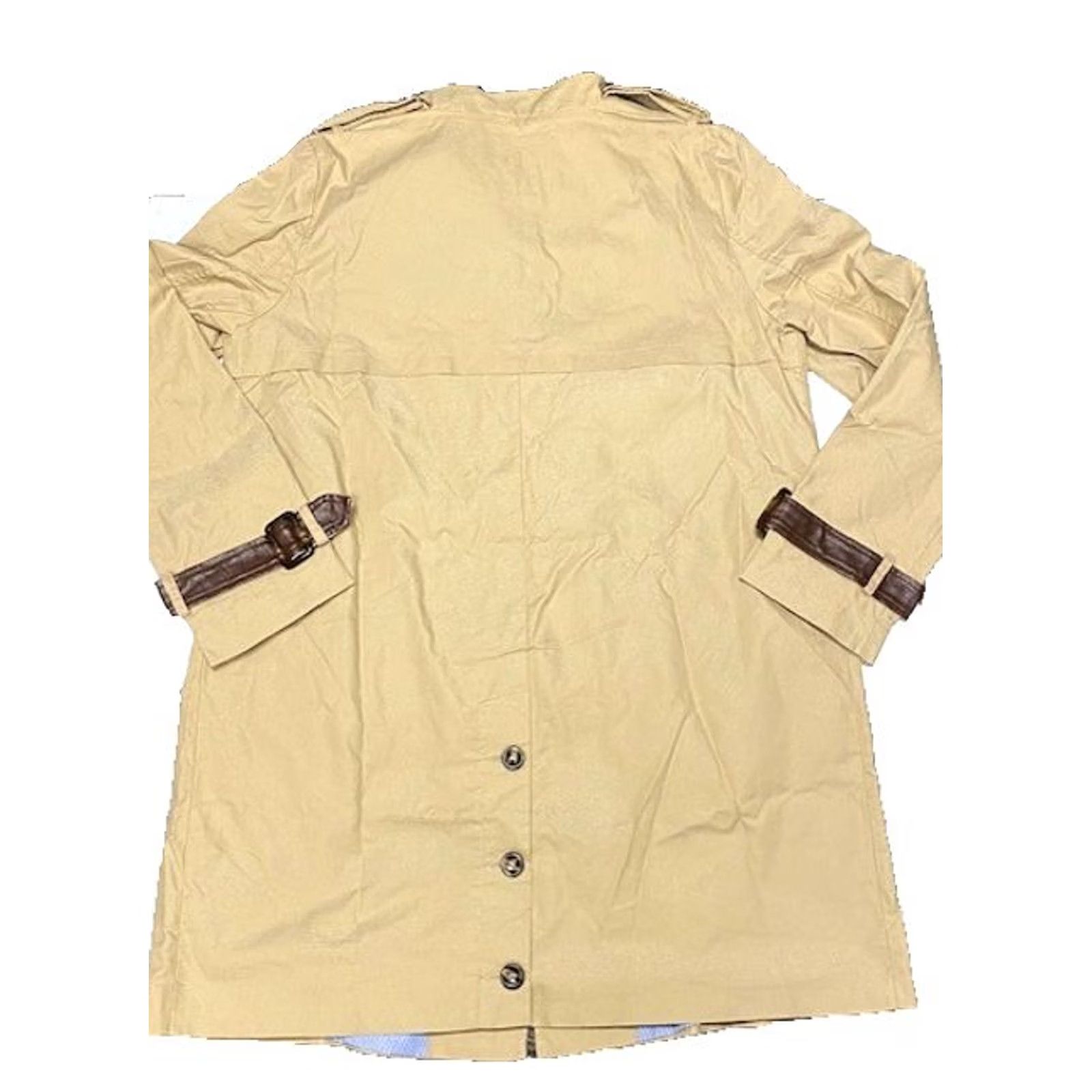 Asos ASOS Maternity Trench Coat Women's Tan Size 12 Coats & Outerwear Long Sleeve Button Front Lightweight Faux Leather Detailing Regular Fit Size XL / US 12-14 / IT 48-50 - 2 Thumbnail